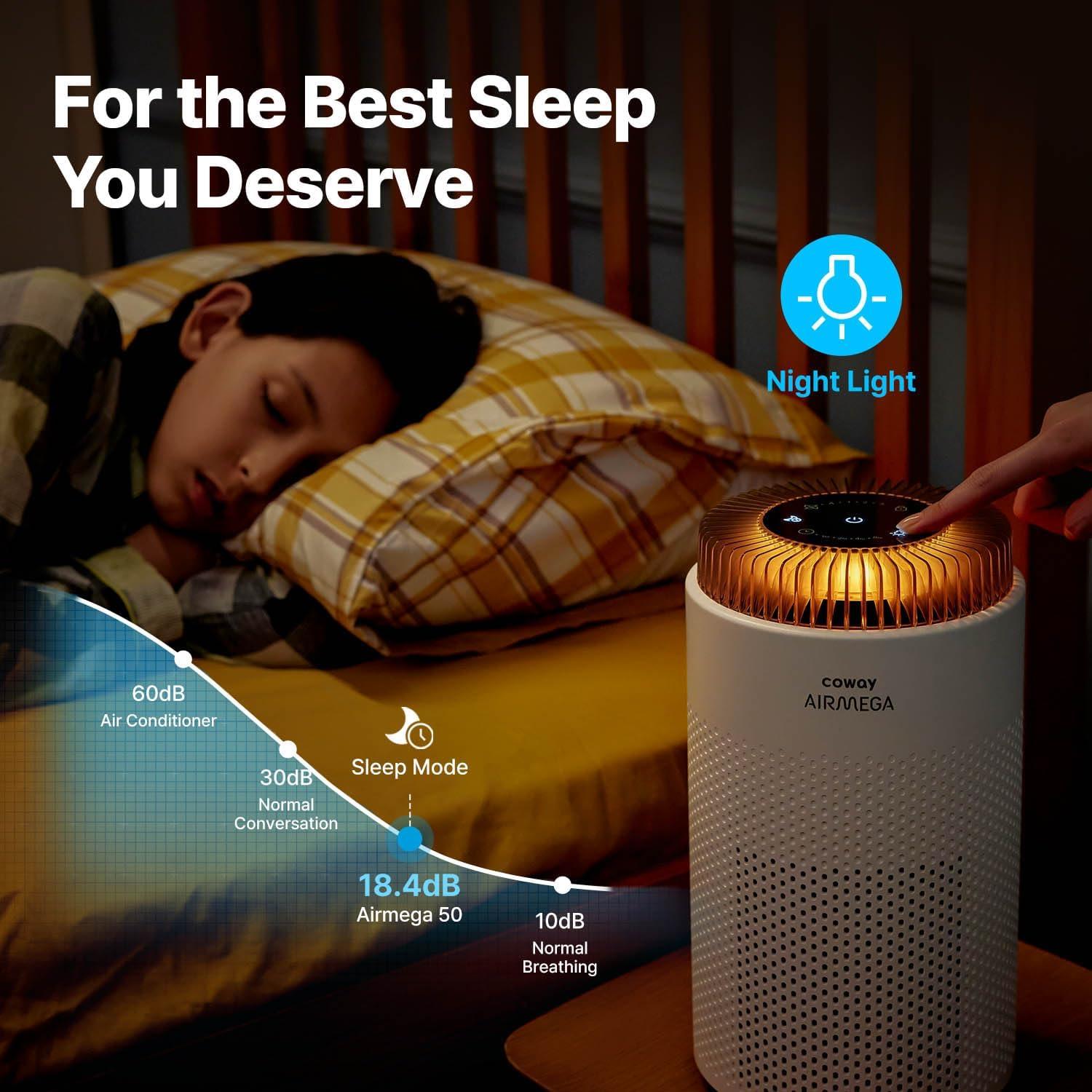 Purificador de Aire Coway Airmega 50, 46.5 m², Filtro 0.01µm