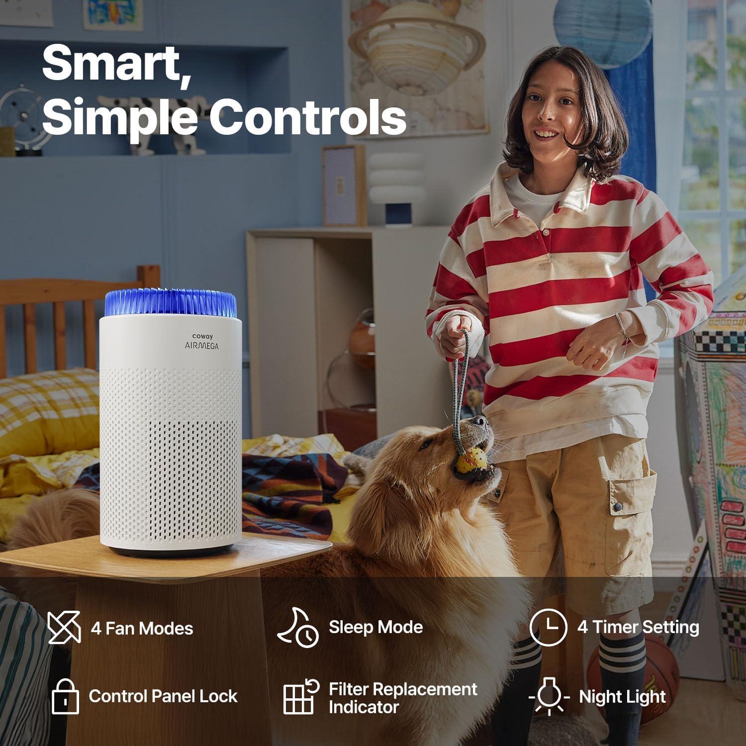 Purificador de Aire Coway Airmega 50, 46.5 m², Filtro 0.01µm