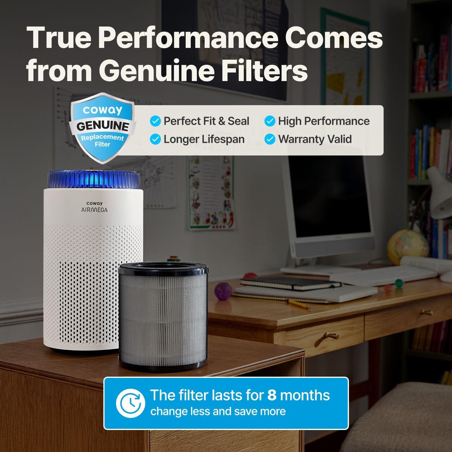 Purificador de Aire Coway Airmega 50, 46.5 m², Filtro 0.01µm