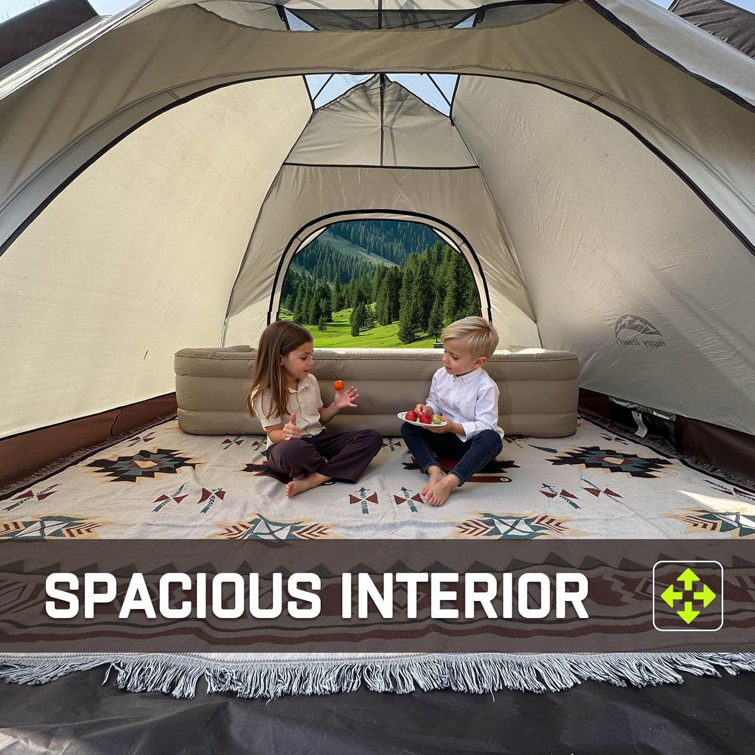 Carpa de Camping Happy Travel Pop Up 3-4 Personas Impermeable