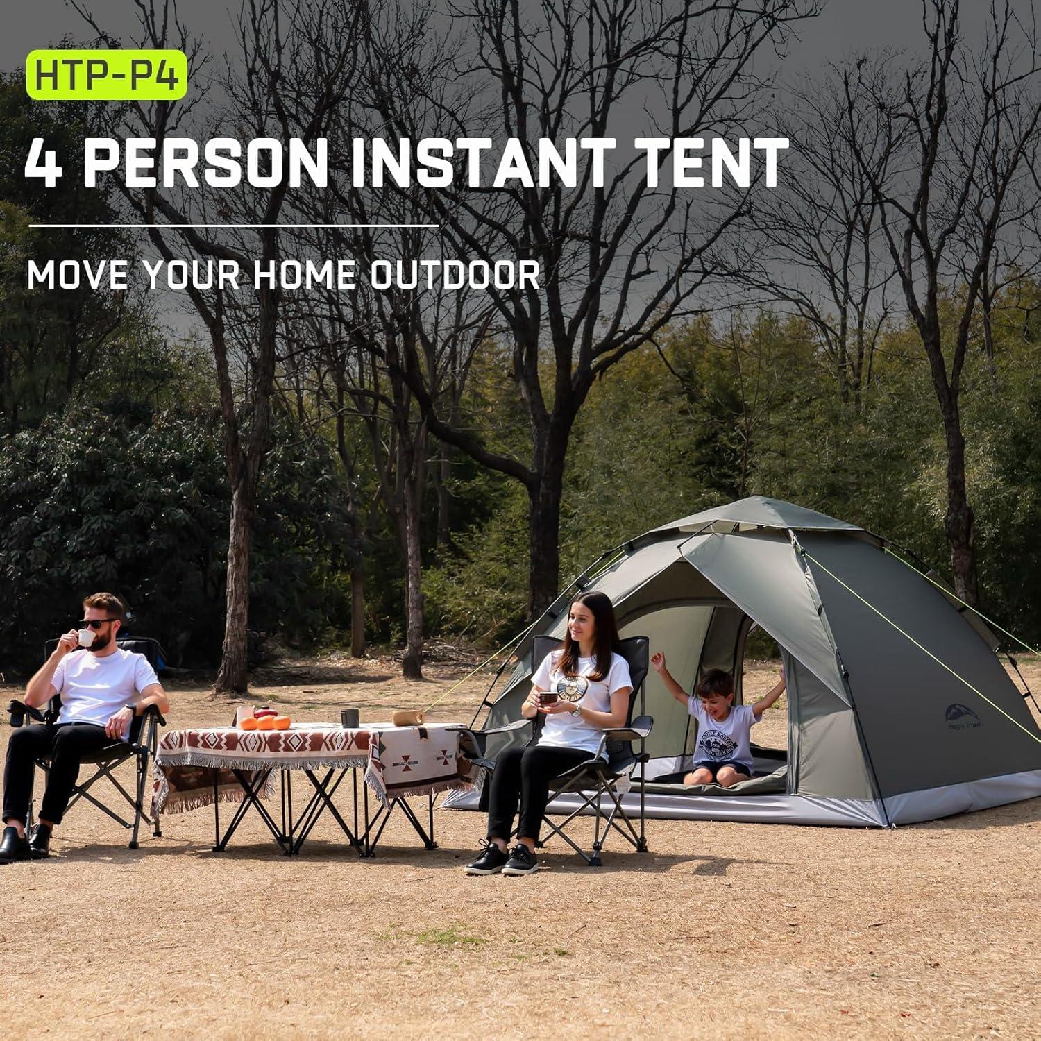 Carpa de Camping Happy Travel HTP-P4-JL 4 Personas Impermeable