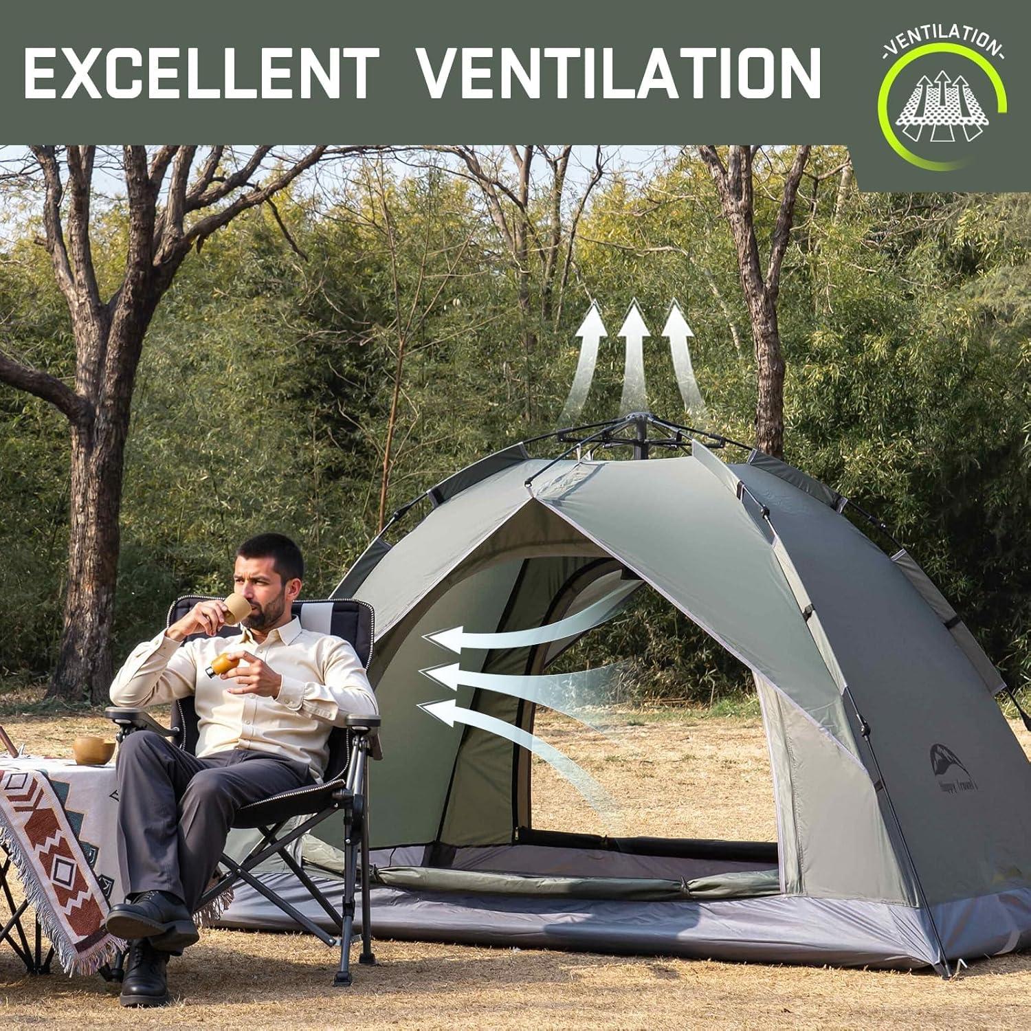 Carpa de Camping Happy Travel HTP-P4-JL 4 Personas Impermeable