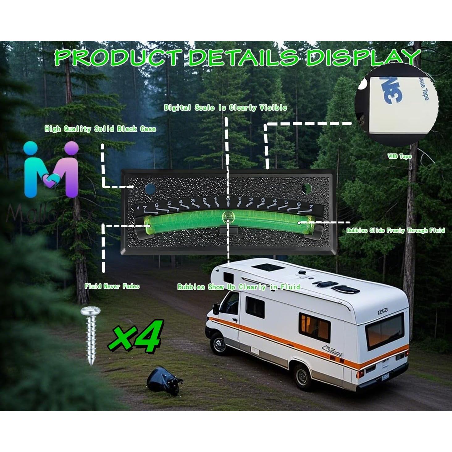 Nivel de Adhesivo Malloryx - Sistema de Nivelación 0-7° - Paquete de 2