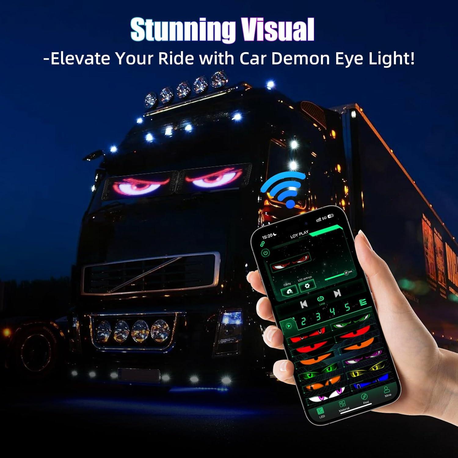 Luz LED Ojos del Diablo MH 2PCS 34.8x10.2cm Programable