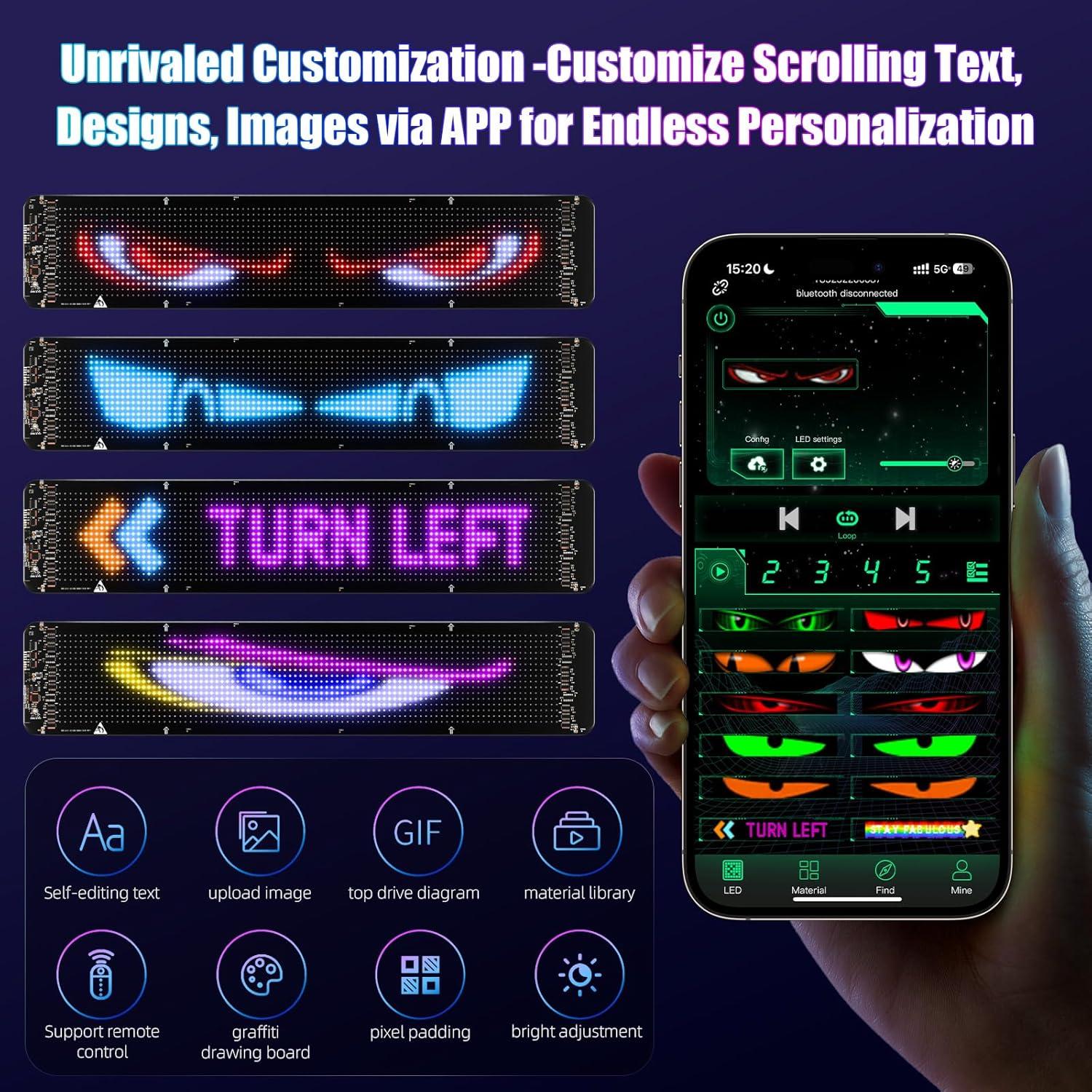 Luz LED Ojos del Diablo MH 2PCS 34.8x10.2cm Programable