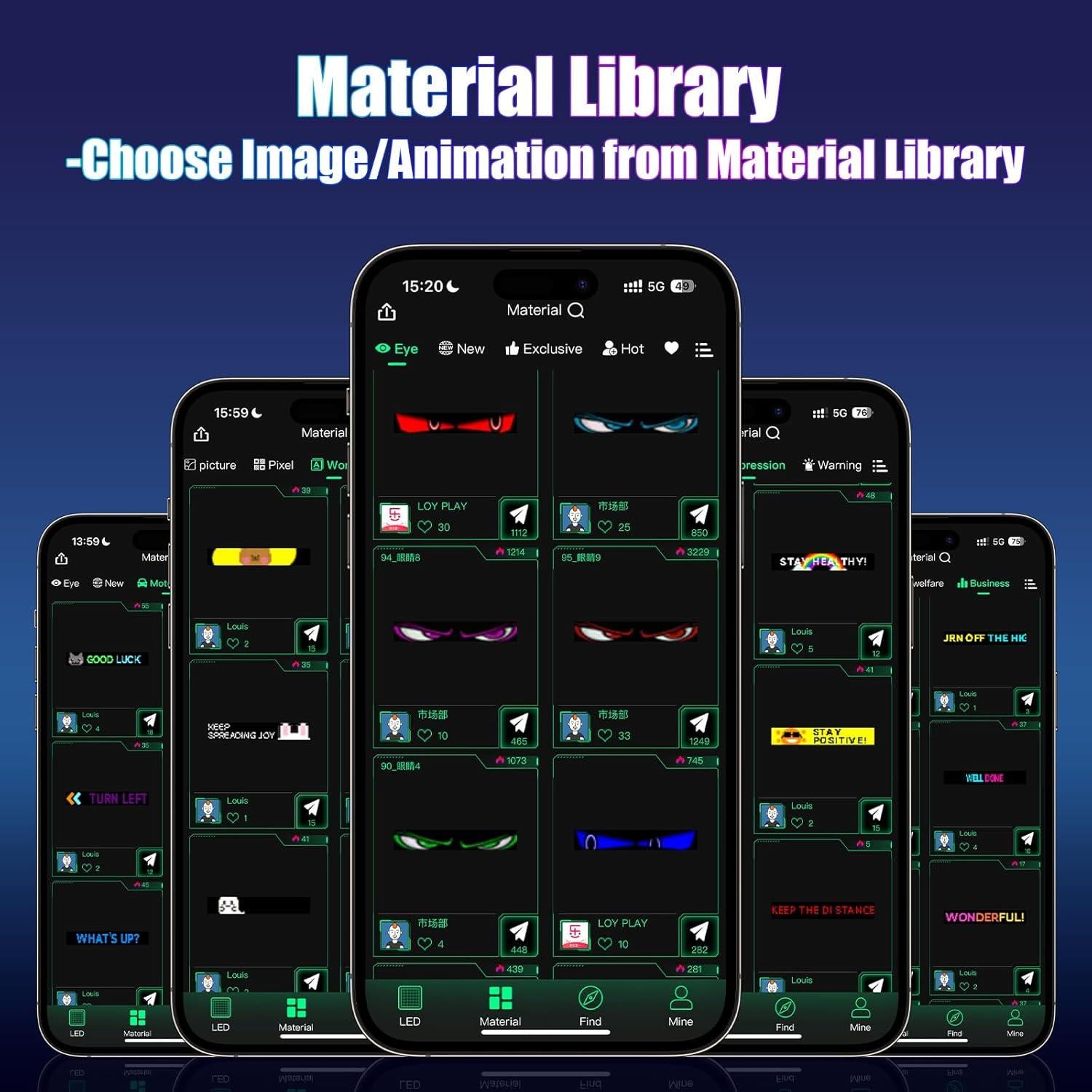 Luz LED Ojos del Diablo MH 2PCS 34.8x10.2cm Programable