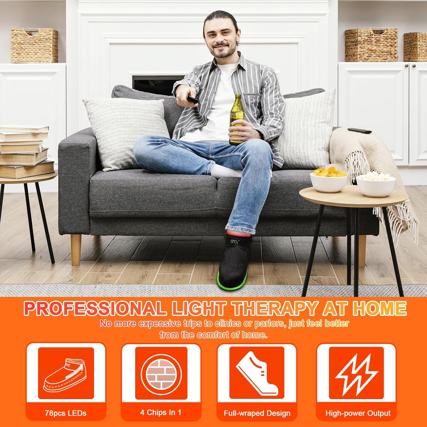 UTK Terapia de Luz Roja para Pies 660nm y 850nm - 1 Paquete