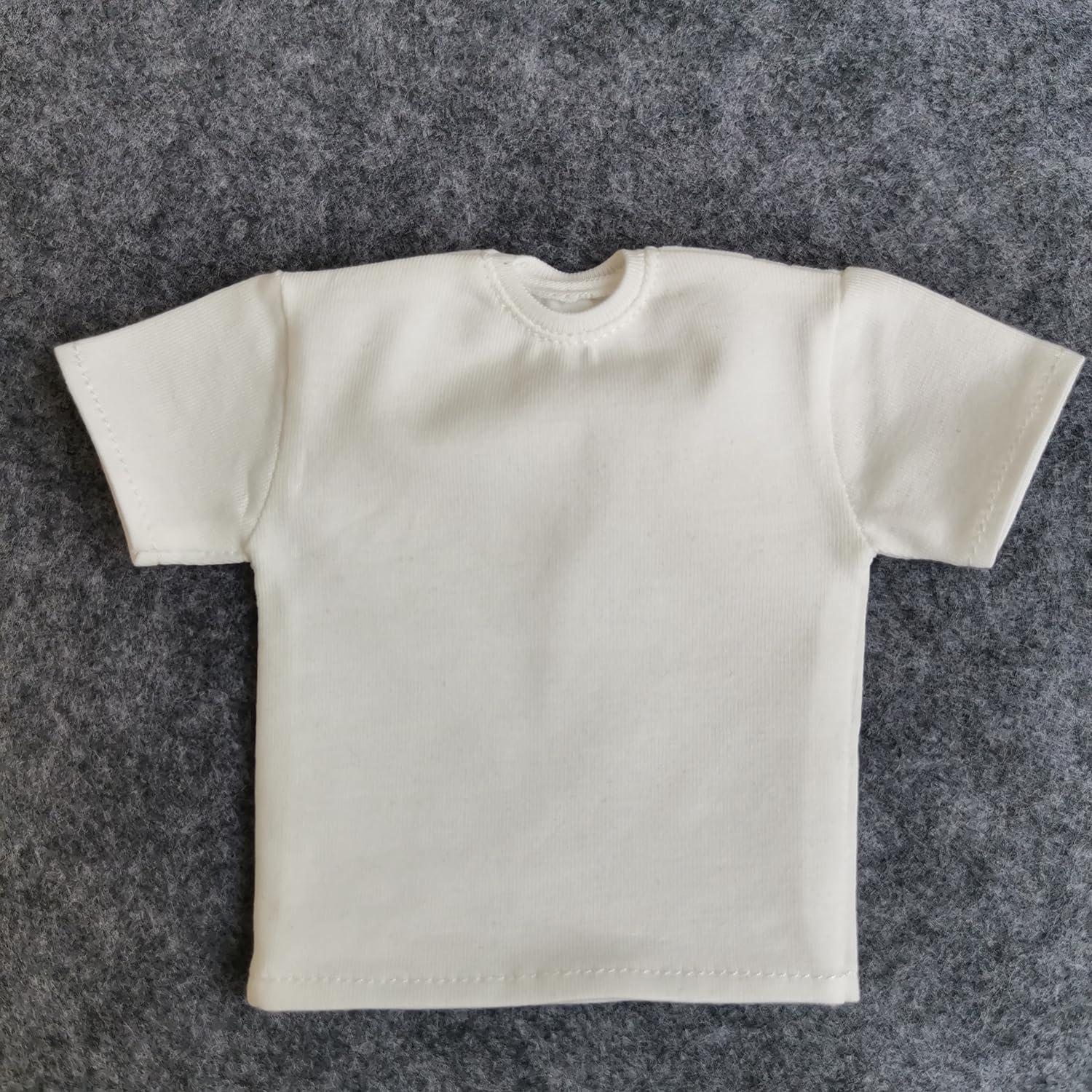 Camisa T-Shirt 2X SSbeauty para Muñeco 1/6 Negro y Blanco