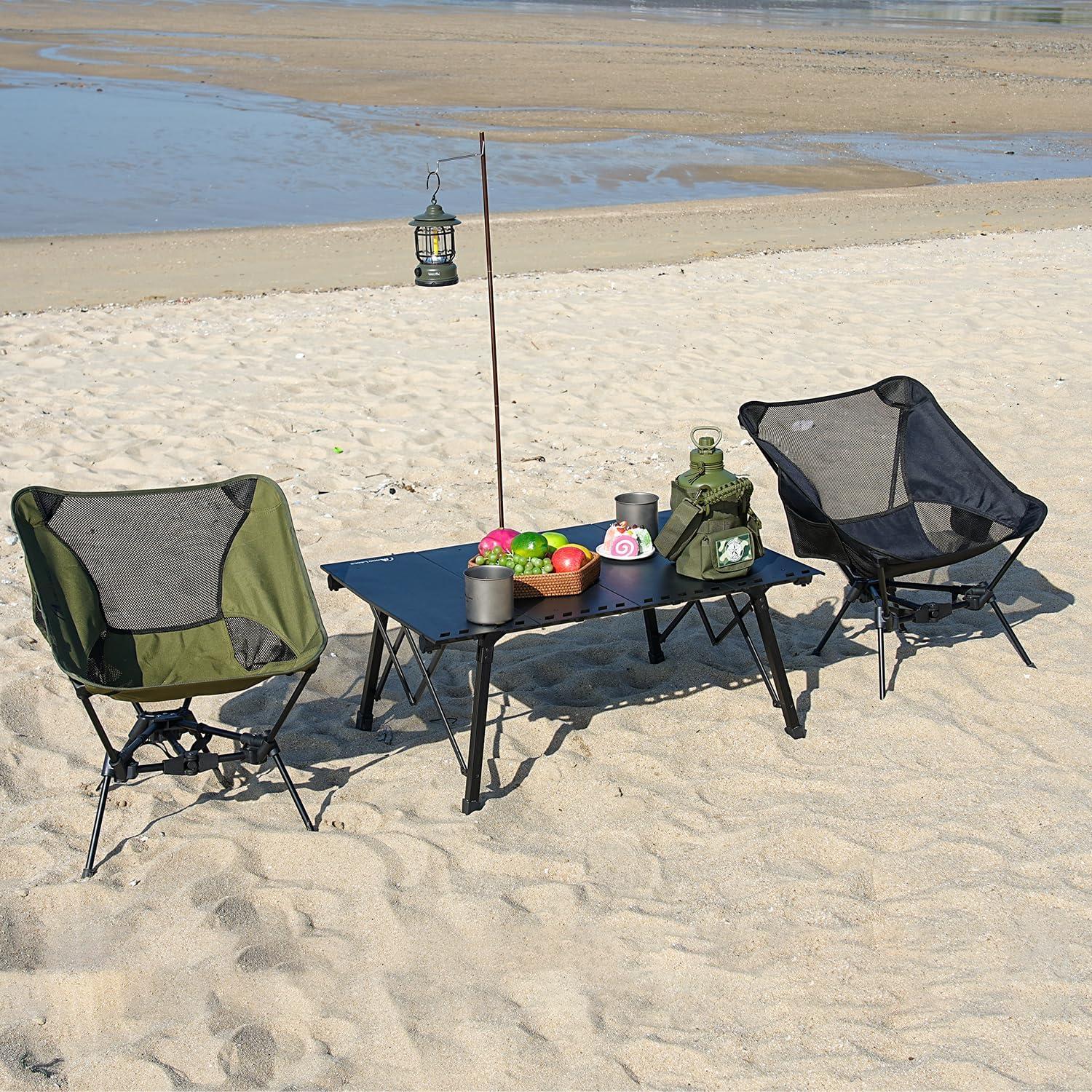 Silla de Camping Plegable MOON LENCE Triángulo Verde 1.22 kg