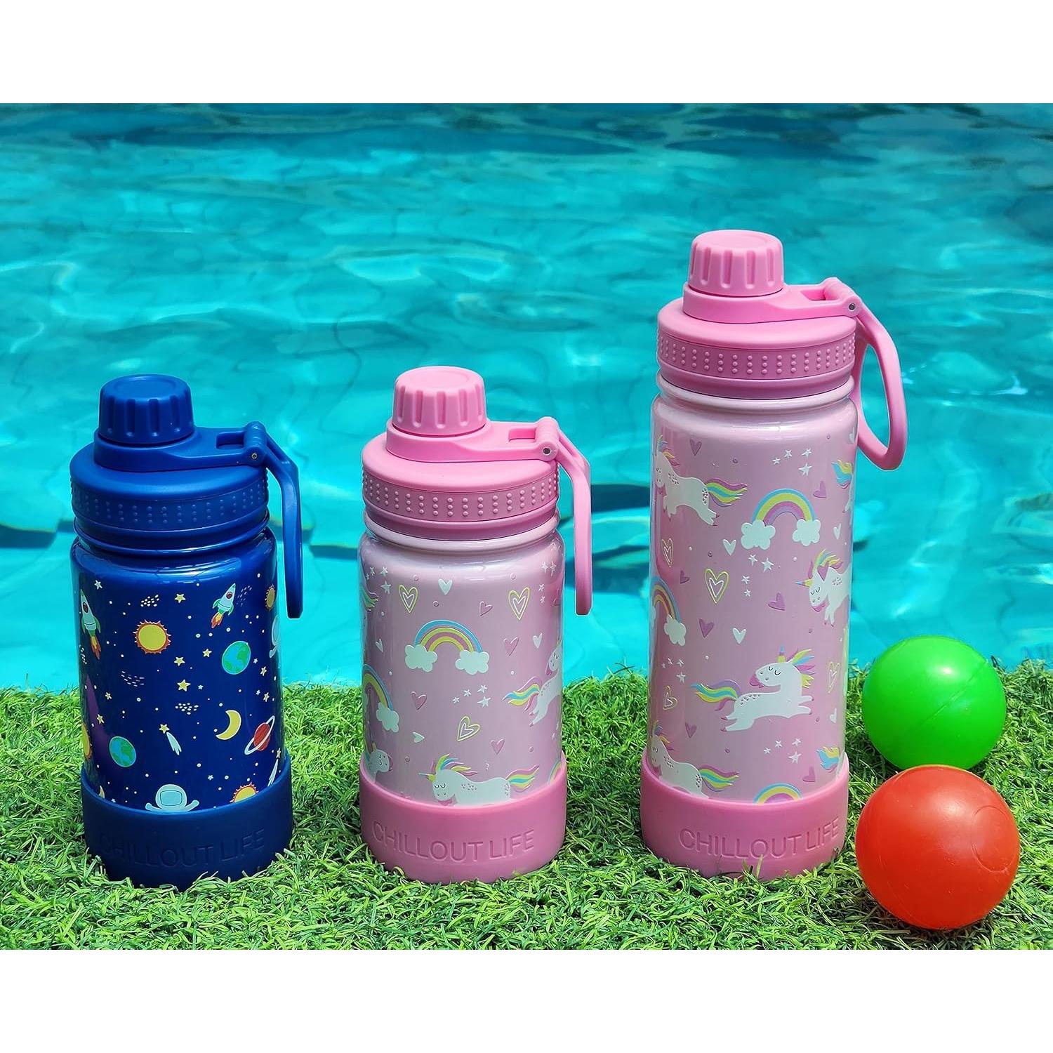 Botella de Agua Aislada para Niños Chillout Life 355ml Azul