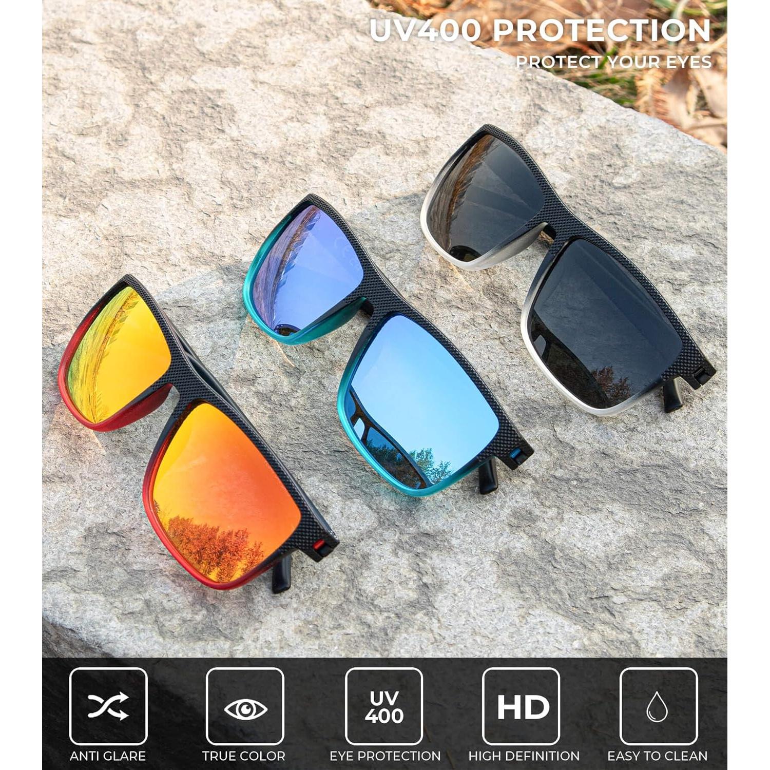 Gafas de Sol KALIYADI Polarizadas UV400 3 Paquetes Unisex