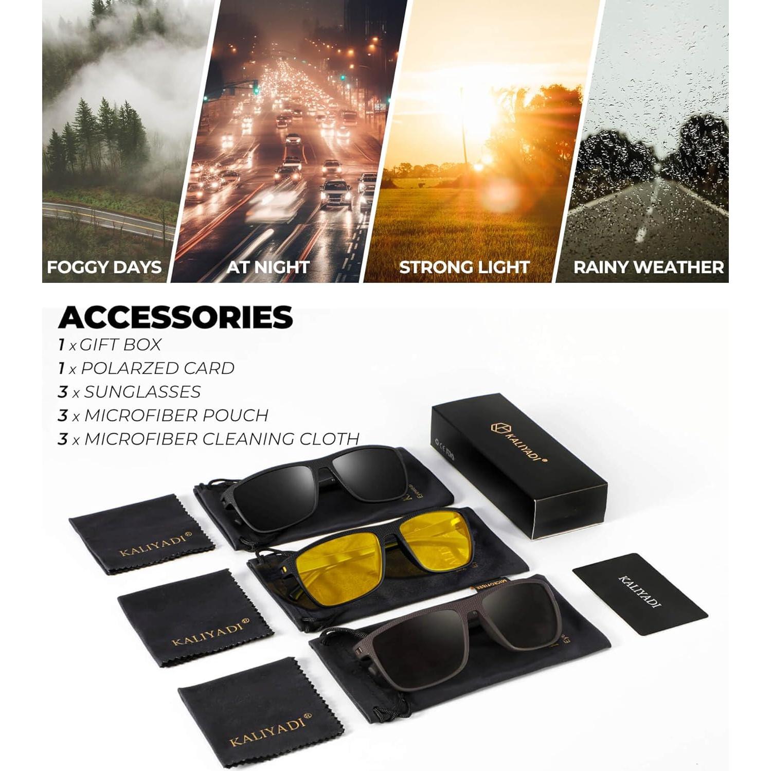 Gafas de sol KALIYADI polarizadas UV400 para hombres