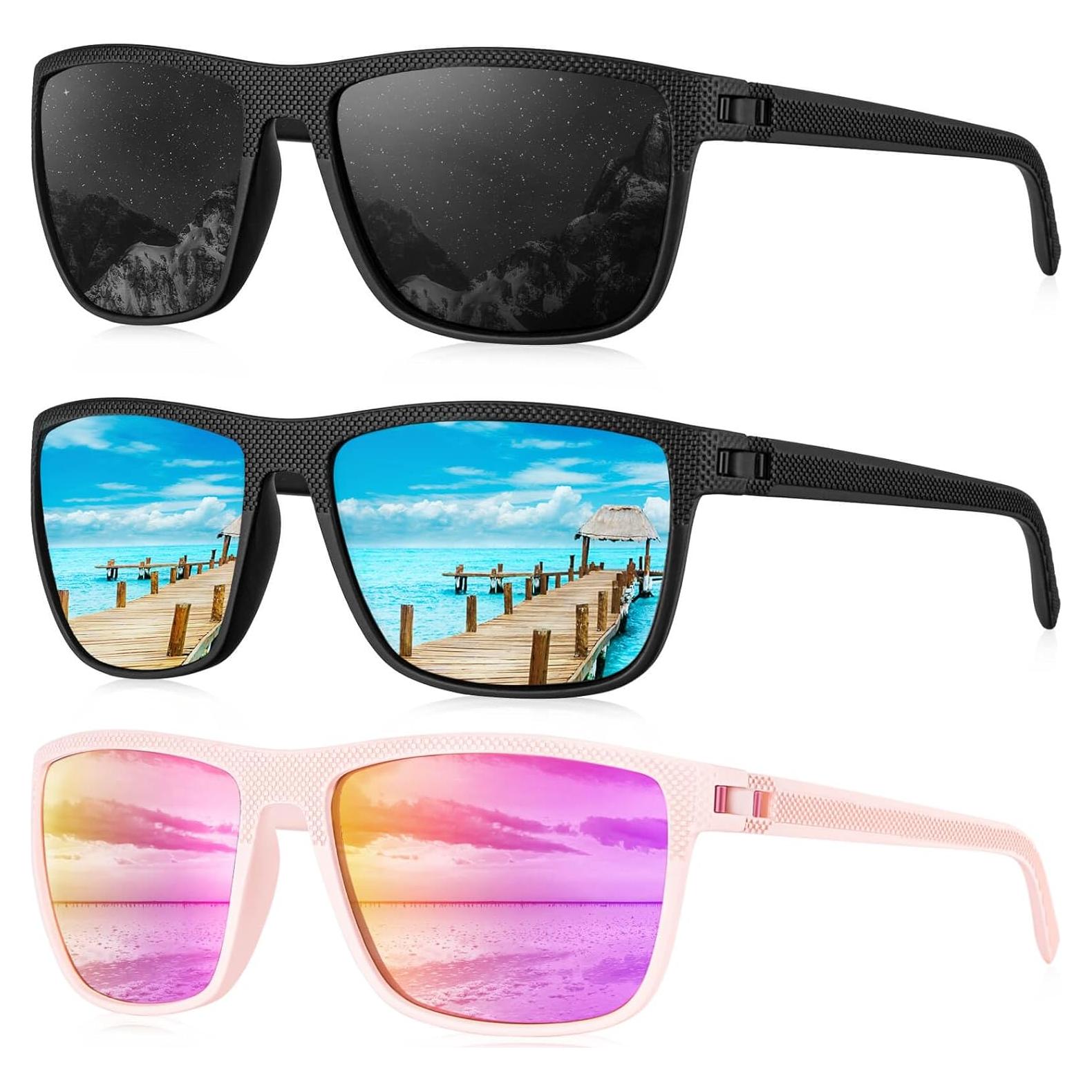 Gafas de sol KALIYADI polarizadas UV400 para hombres 3 pack