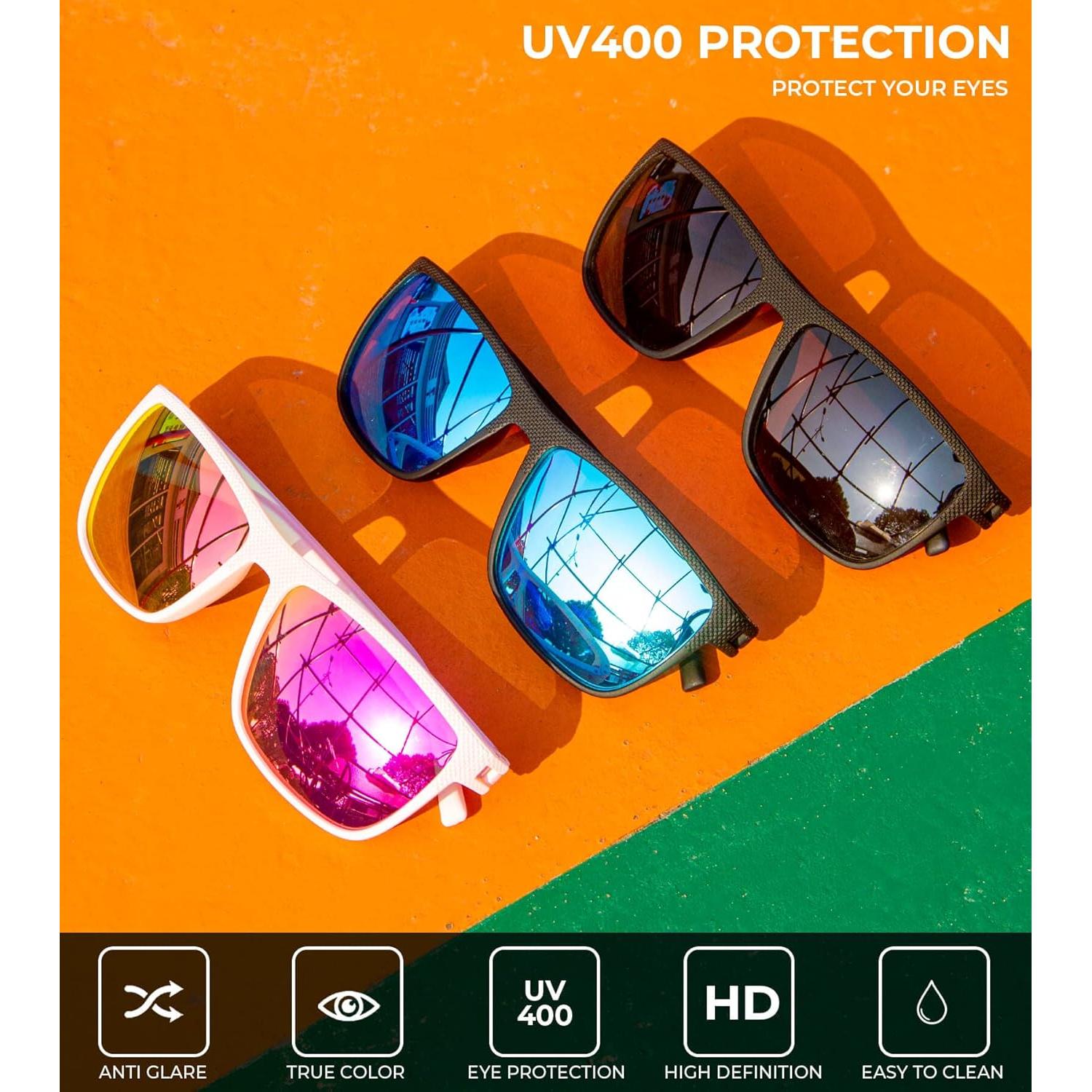Gafas de sol KALIYADI polarizadas UV400 para hombres 3 pack