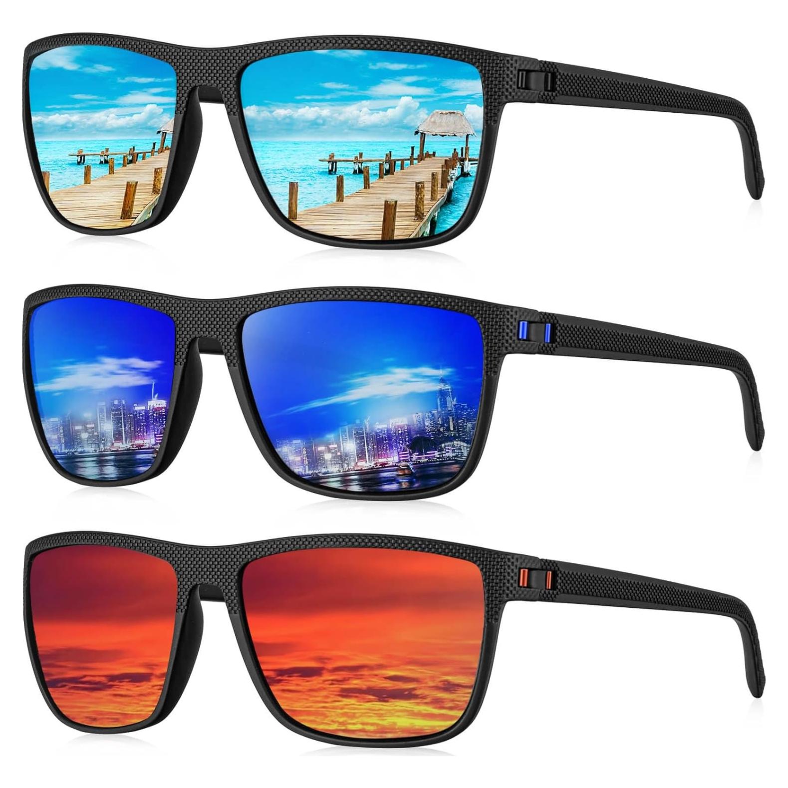 Gafas de Sol KALIYADI Polarizadas UV400 3 Paquete Clásicas