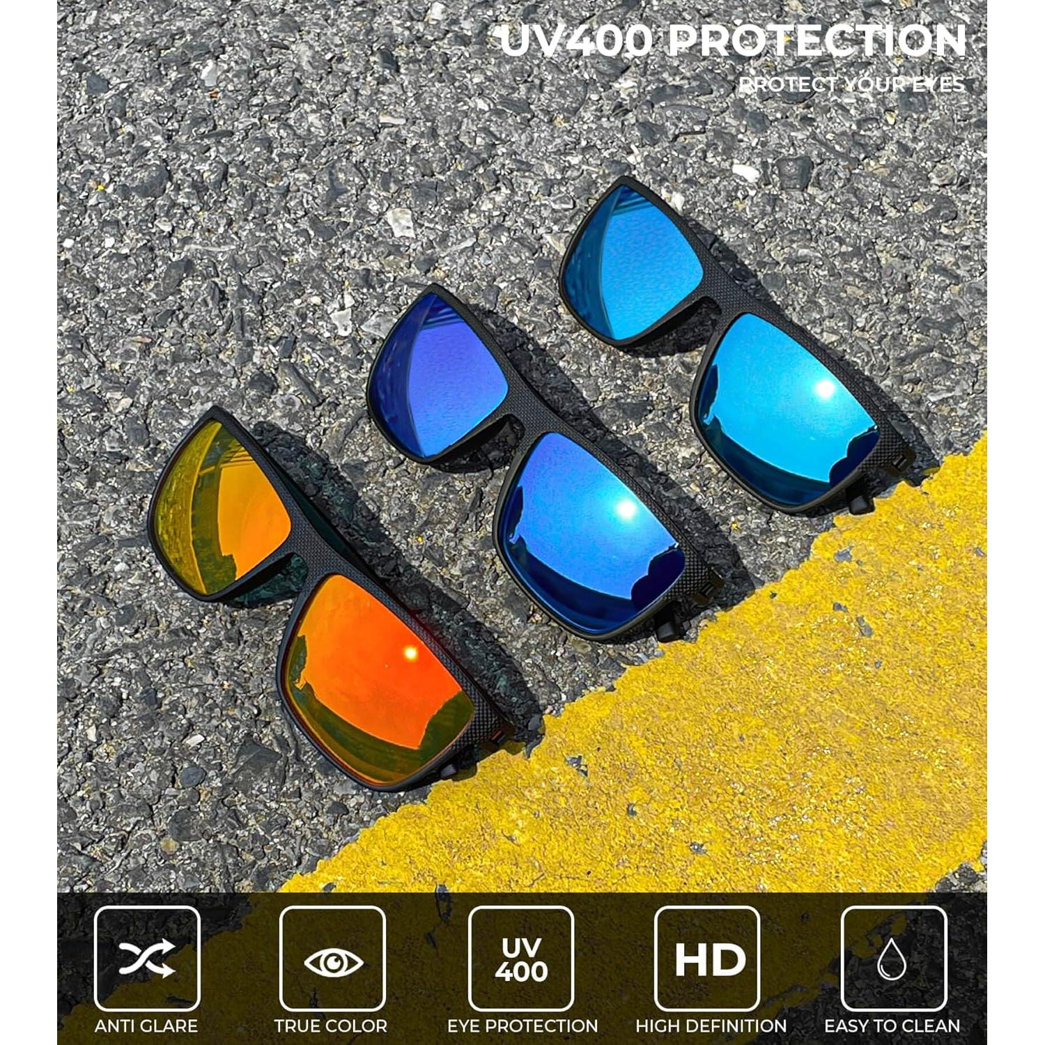 Gafas de Sol KALIYADI Polarizadas UV400 3 Paquete Clásicas