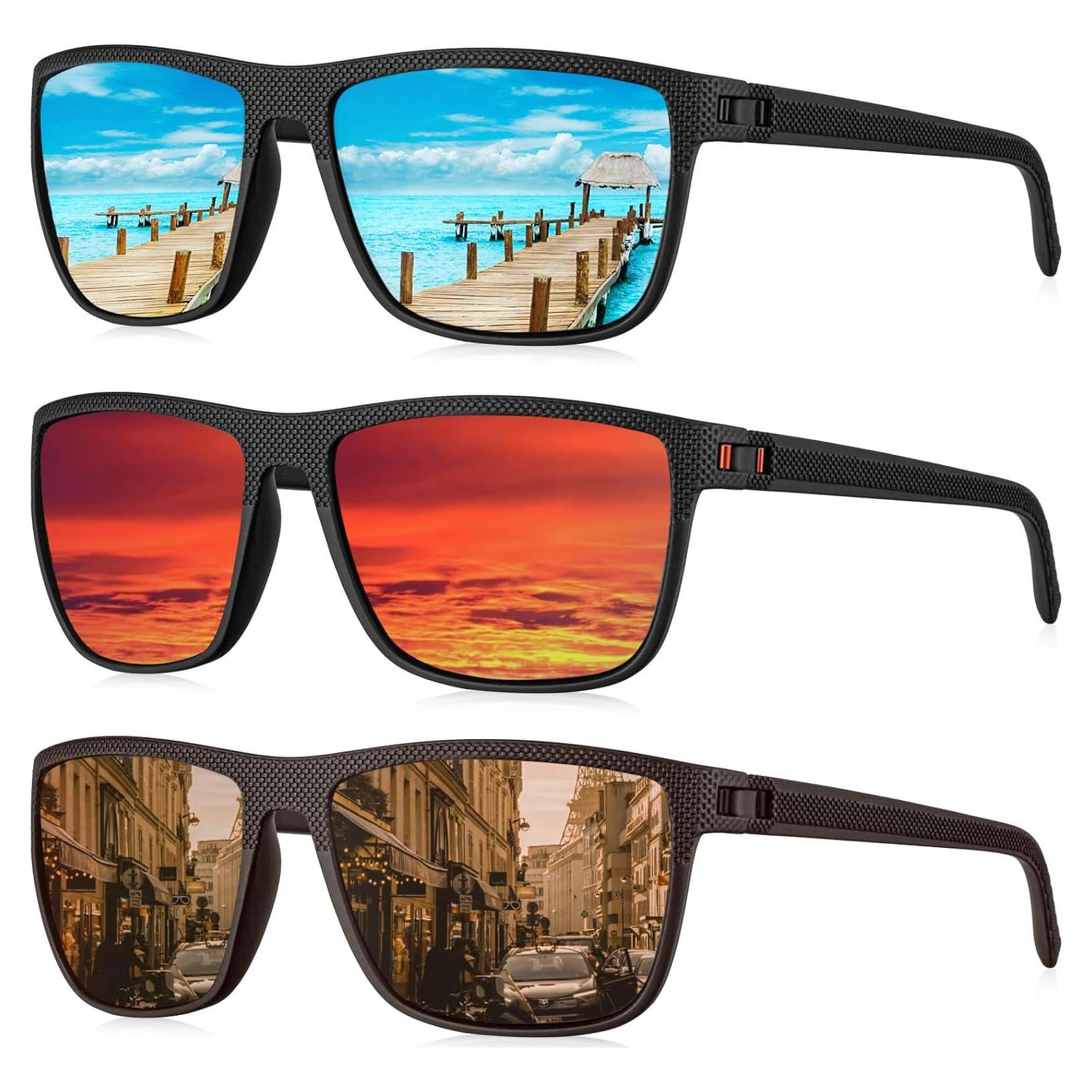 Gafas de sol KALIYADI polarizadas UV400 3 Pack clásico