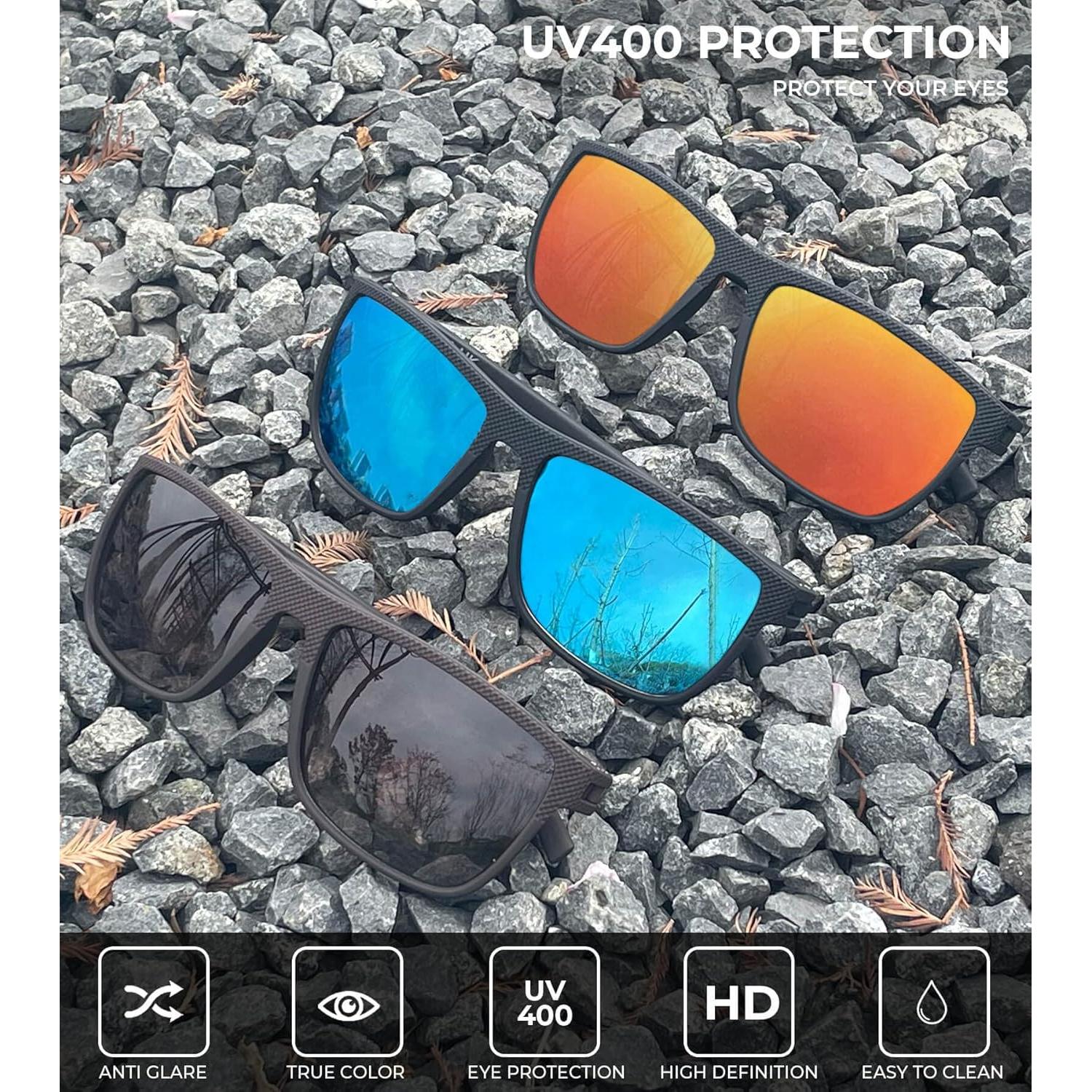Gafas de sol KALIYADI polarizadas UV400 3 Pack clásico