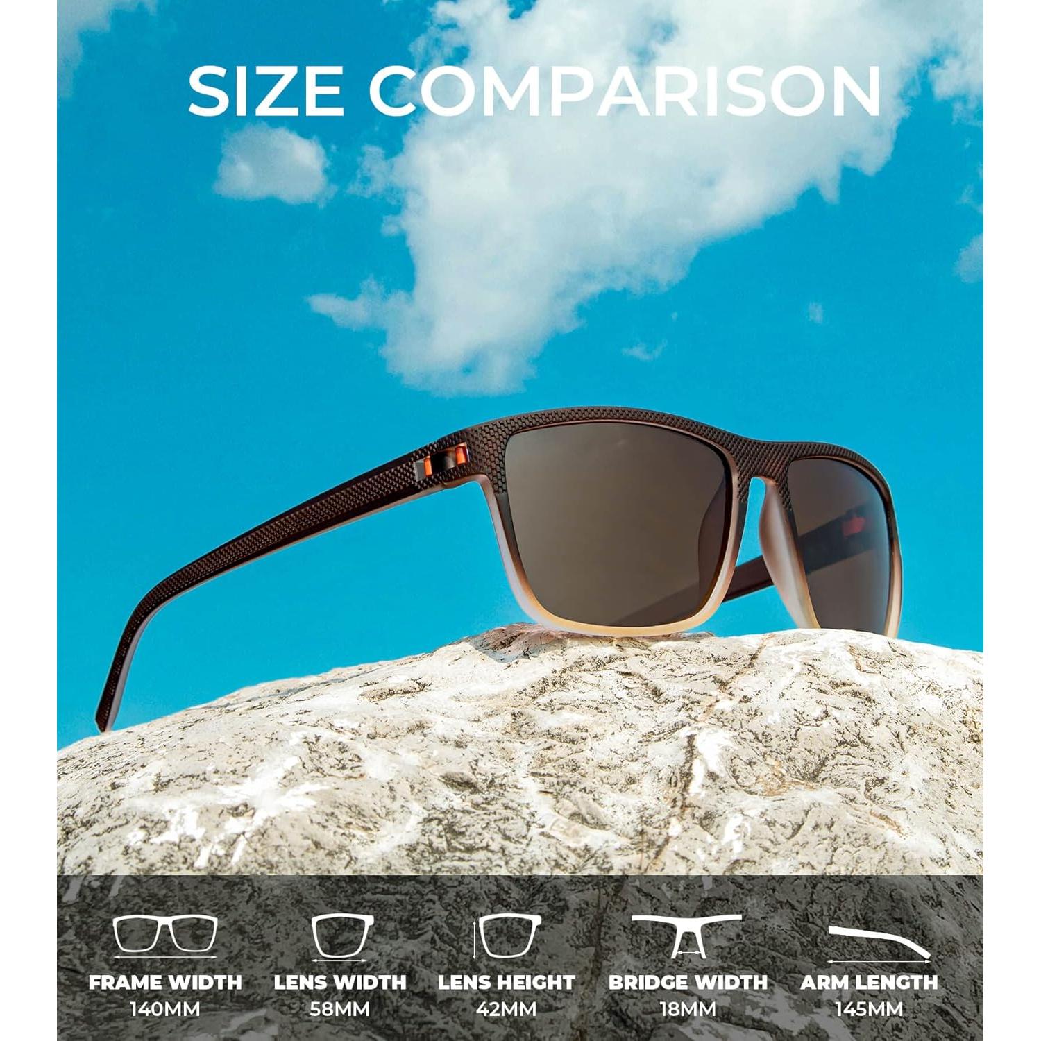 Gafas de sol KALIYADI polarizadas UV400 para hombres 3 pack