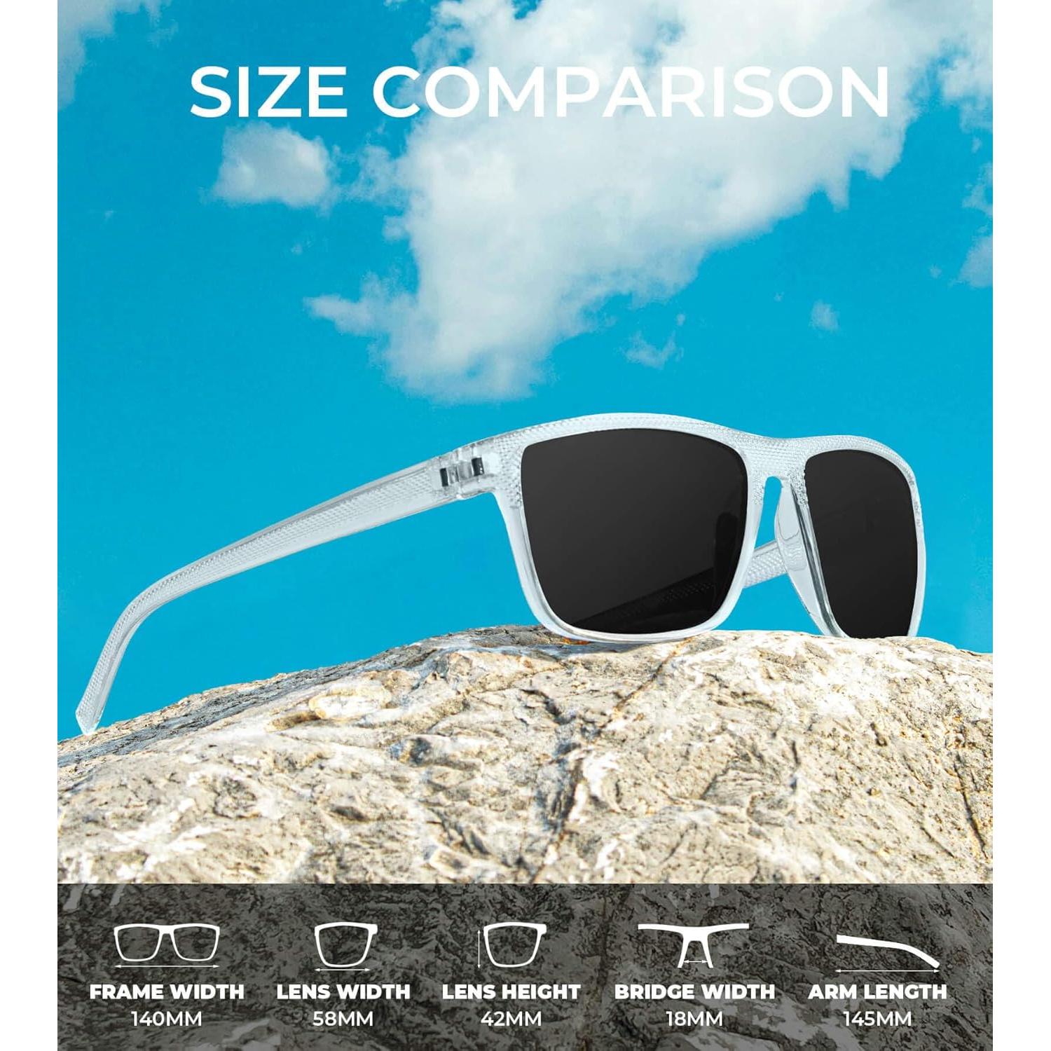 Gafas de sol KALIYADI polarizadas UV400 para hombres - Paquete de 3