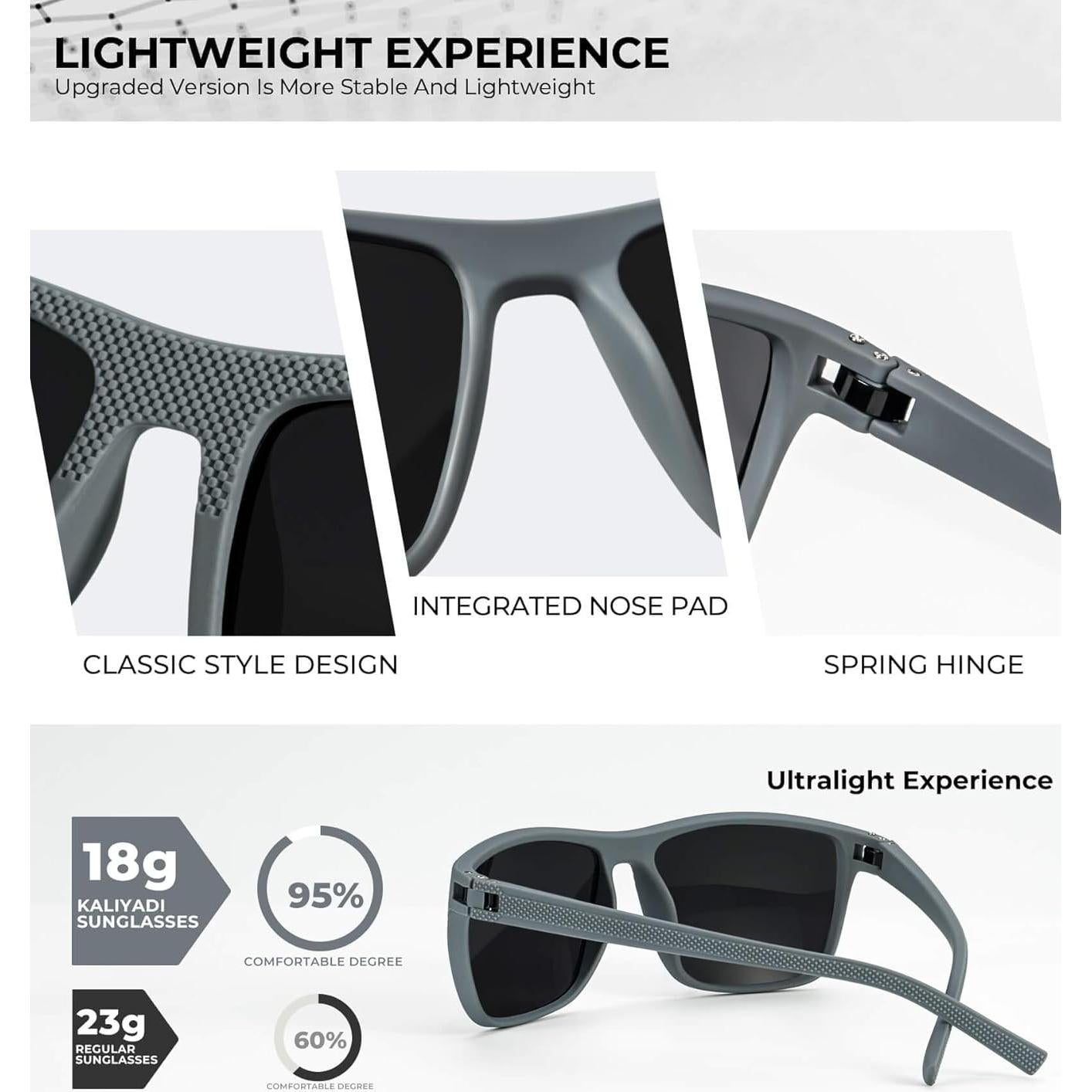 Gafas de sol KALIYADI polarizadas UV400 para hombres - 3 colores