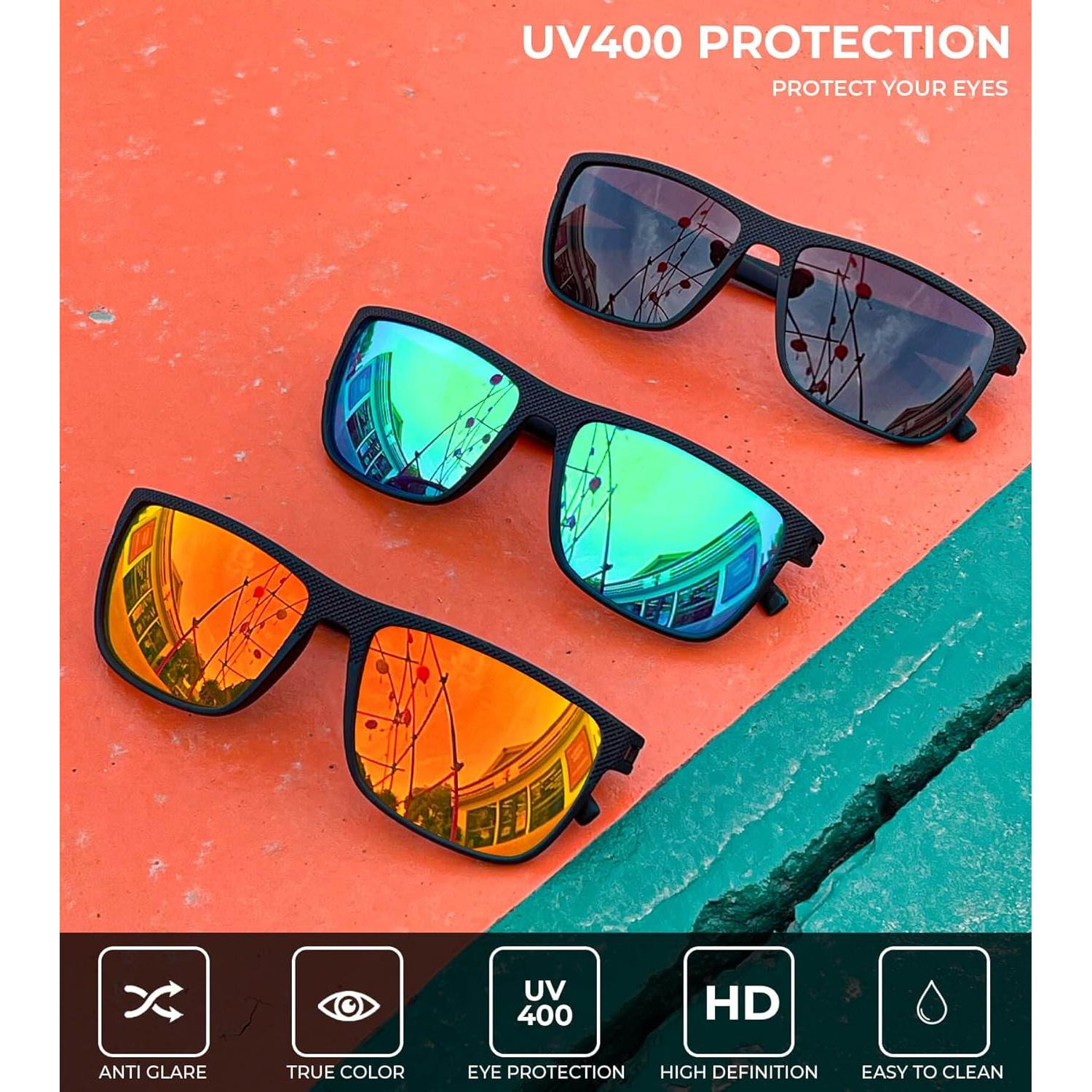 Gafas de sol KALIYADI polarizadas UV400 3 pack clásico