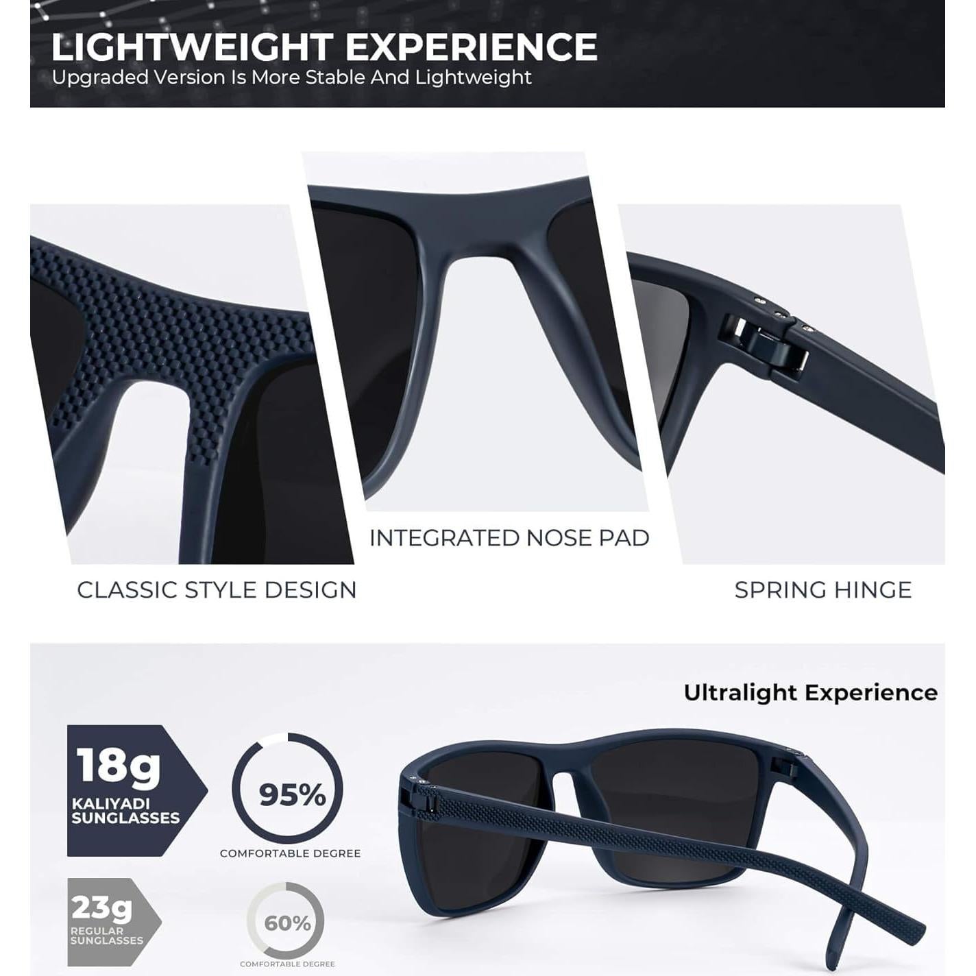 Gafas de Sol KALIYADI Polarizadas UV400 para Hombres