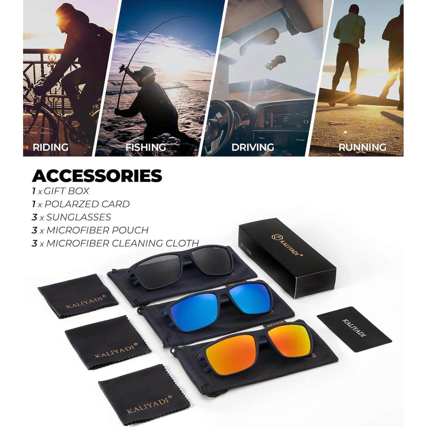 Gafas de Sol KALIYADI Polarizadas UV400 para Hombres