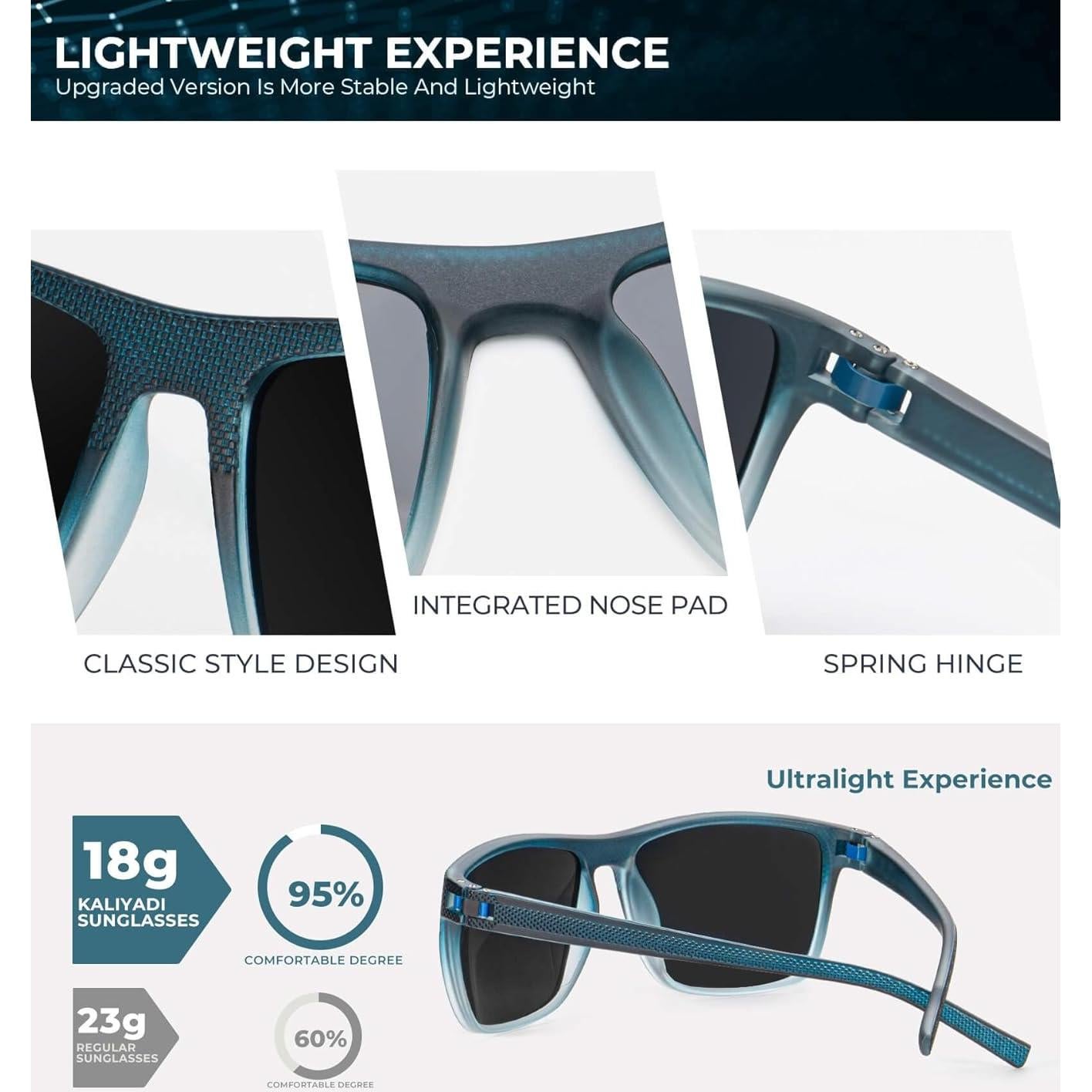 Gafas de sol KALIYADI polarizadas UV400 paquete de 3