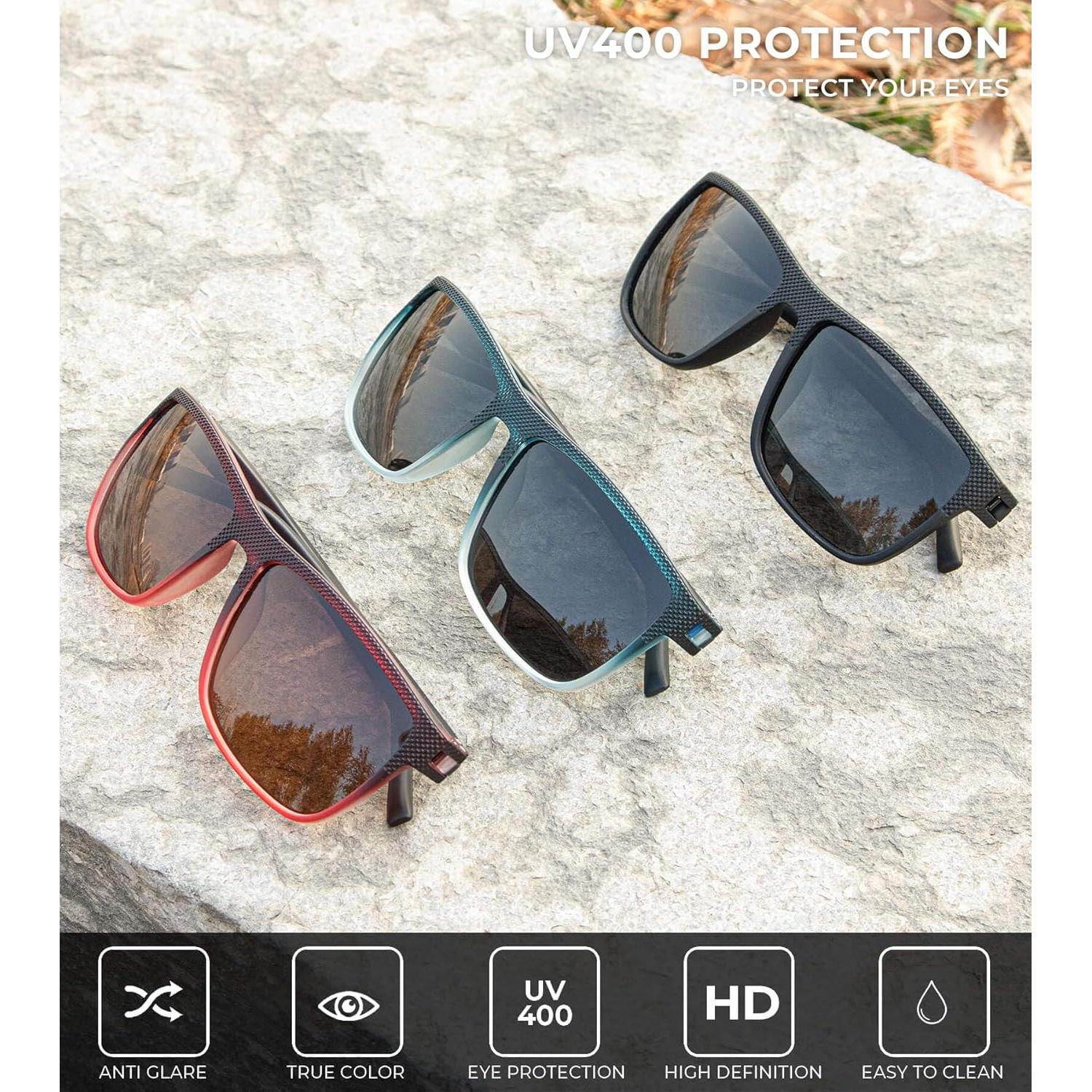 Gafas de sol KALIYADI polarizadas UV400 paquete de 3