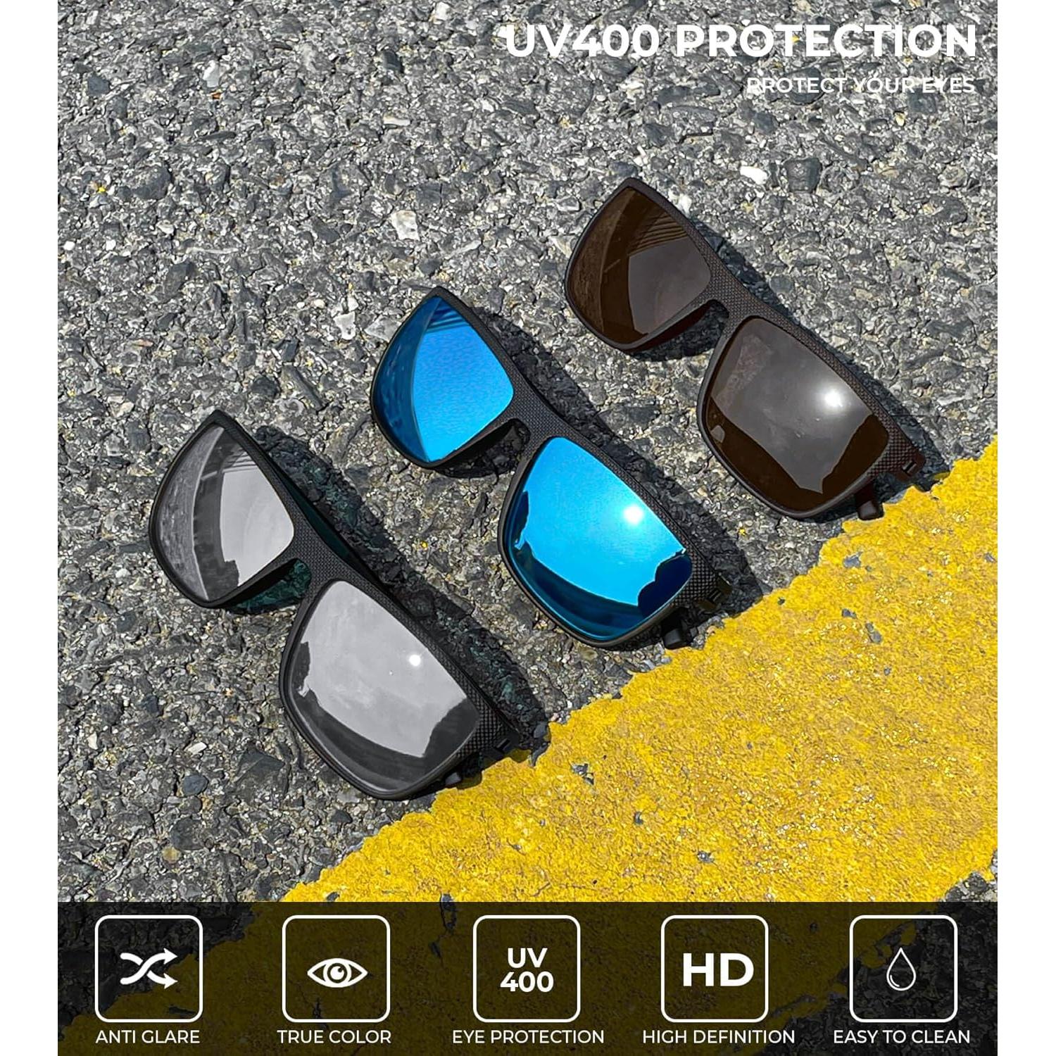 Gafas de sol KALIYADI polarizadas UV400 3 Pack clásico