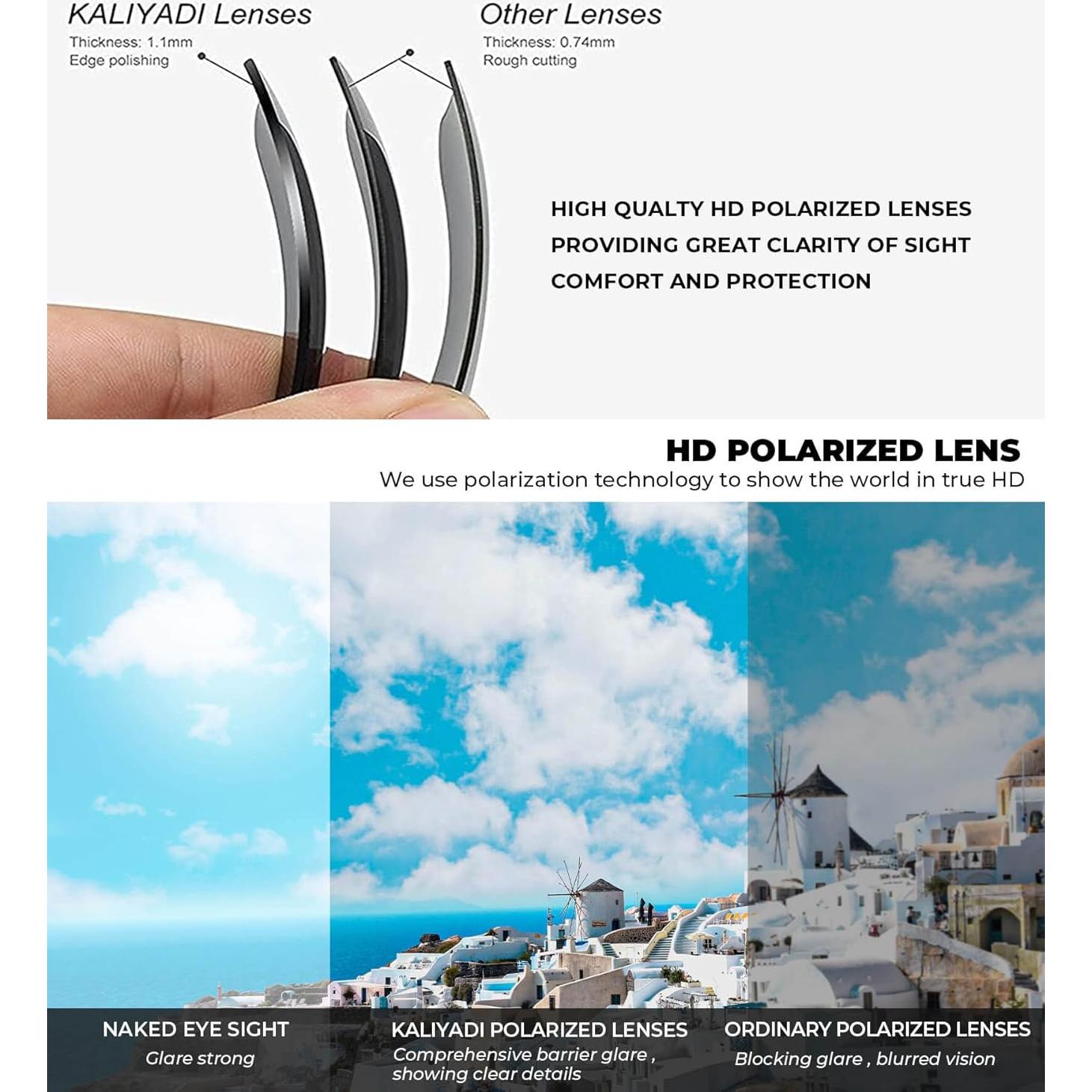 Gafas de sol KALIYADI polarizadas UV400 3 Pack clásico