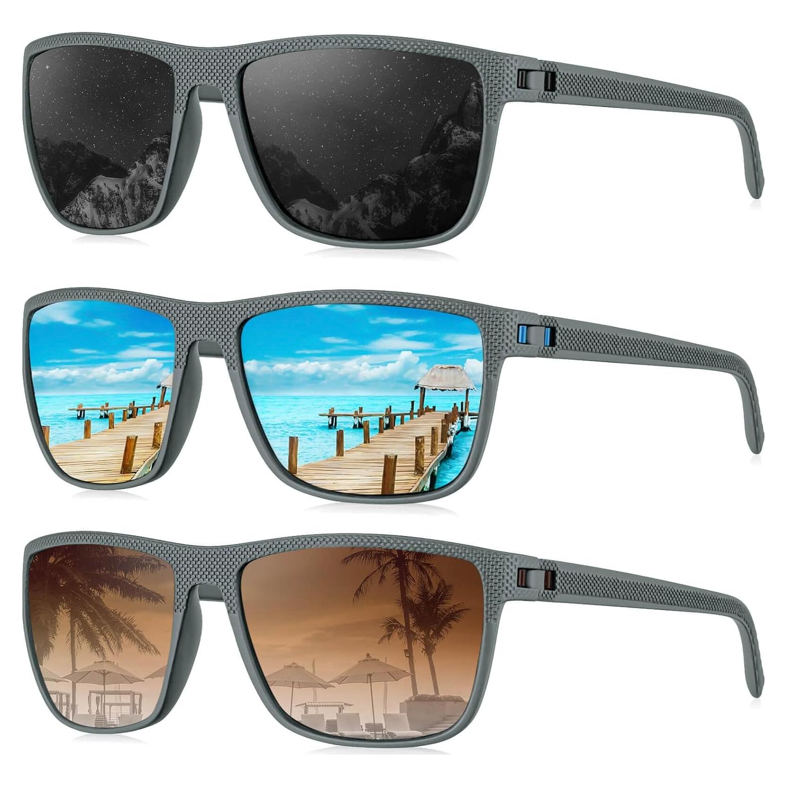 Gafas de sol KALIYADI polarizadas UV400 para hombres - 3 colores