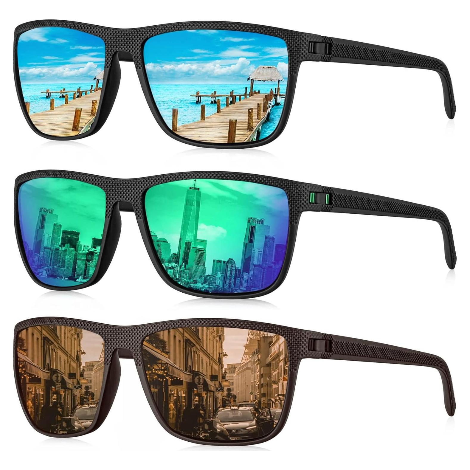 Gafas de Sol KALIYADI Polarizadas UV400 3 Paquete Clásicas