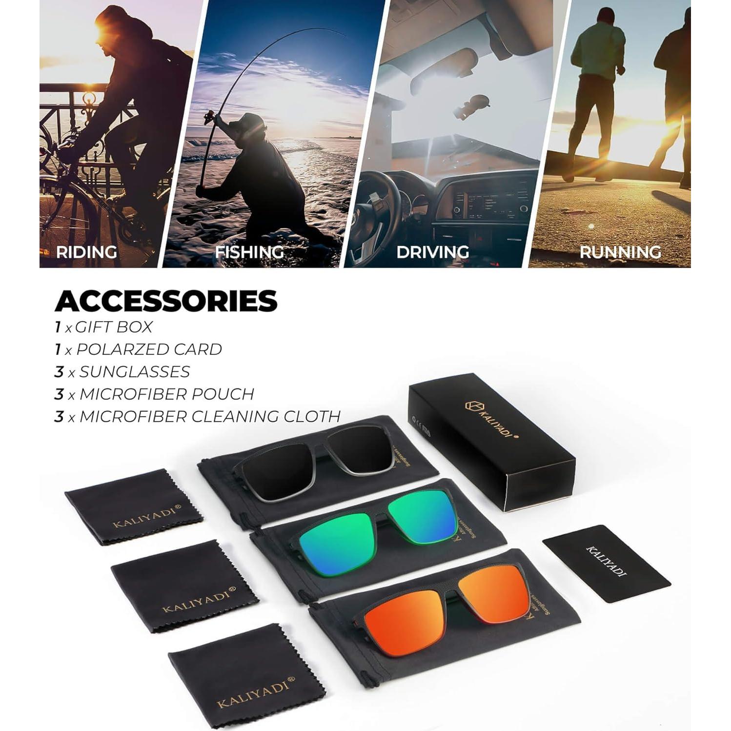 Gafas de Sol KALIYADI Polarizadas UV400 para Hombres