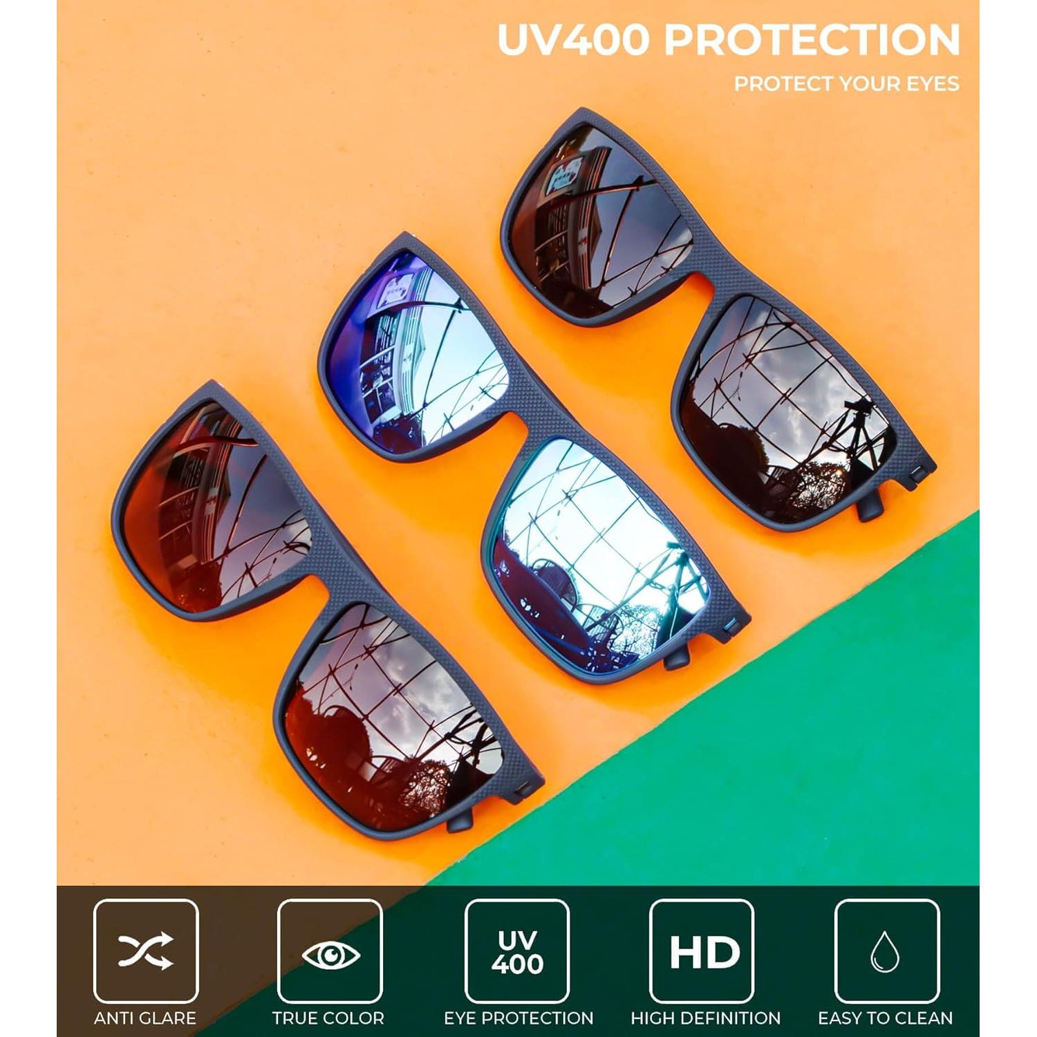 Gafas de Sol KALIYADI Polarizadas UV400 3 Paquete Clásicas