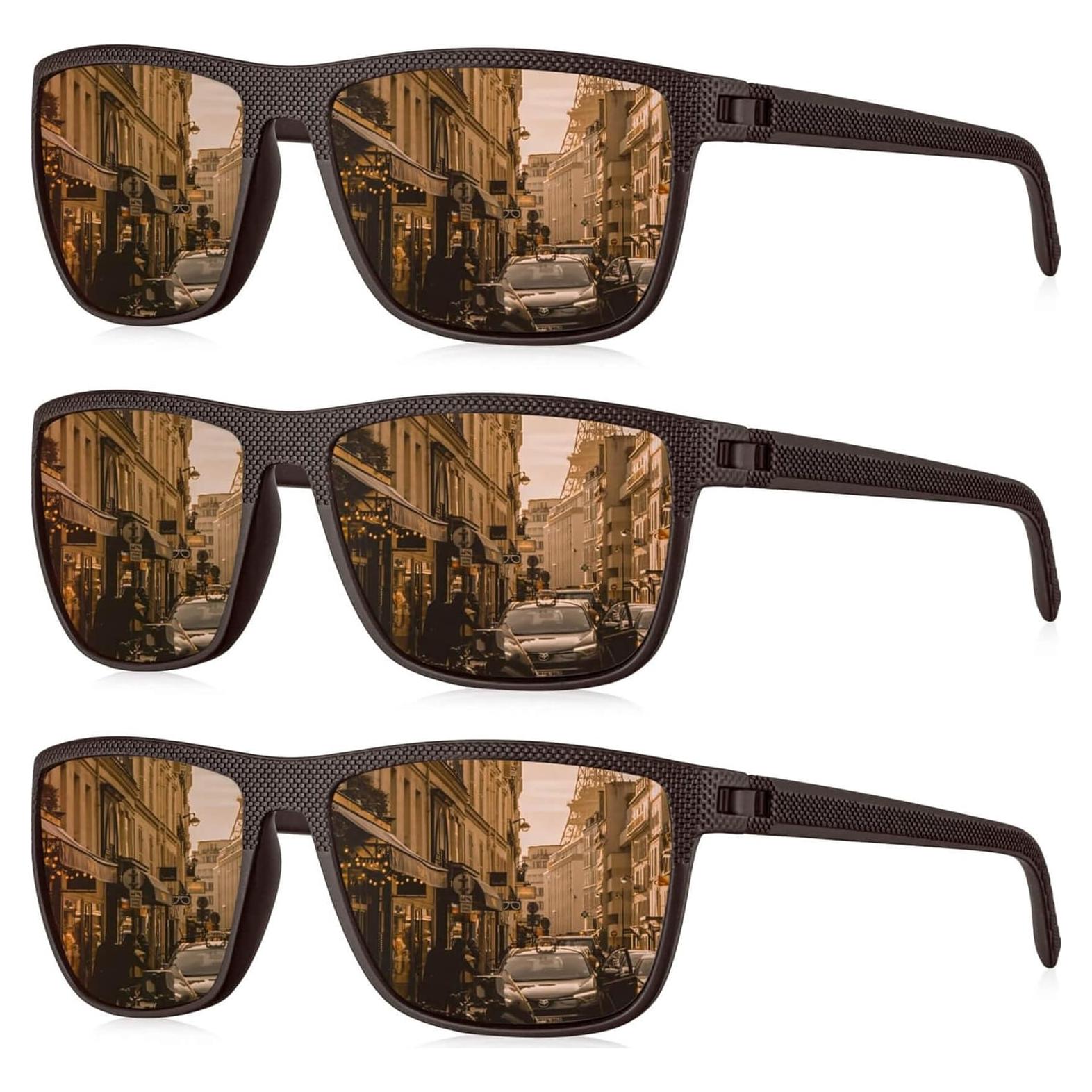 Gafas de sol KALIYADI polarizadas UV400 para hombres - 3 piezas