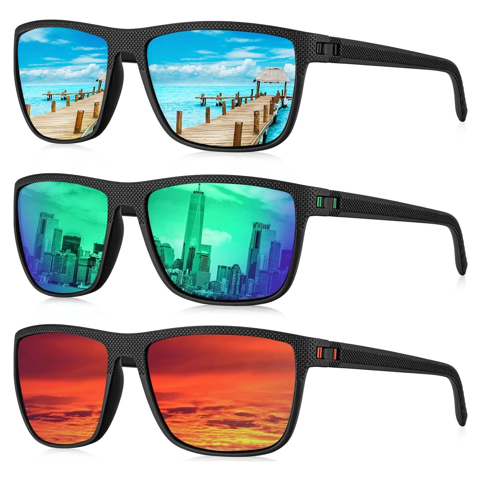 Gafas de sol KALIYADI polarizadas UV400 para hombres 3 pack