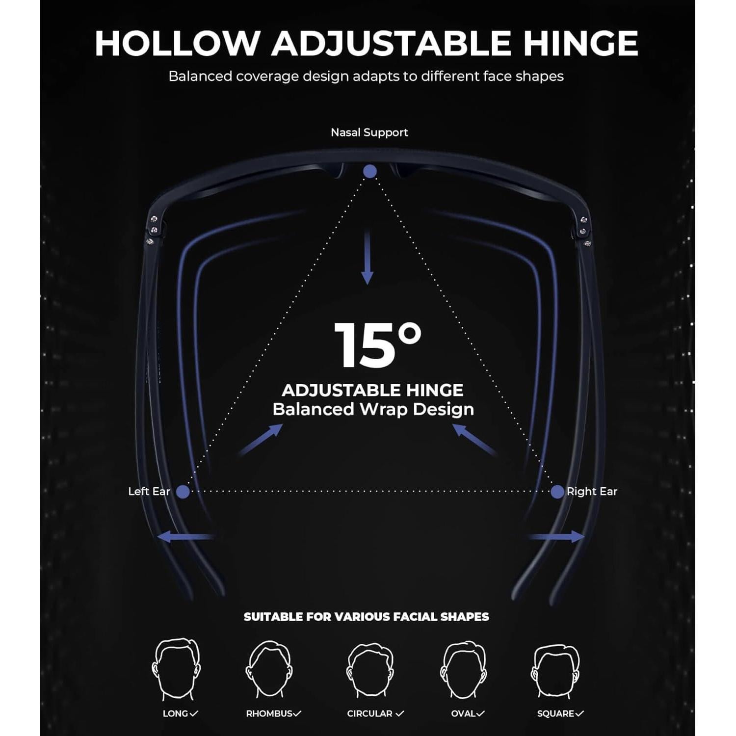 Gafas de sol KALIYADI polarizadas UV400 para hombres 3 pack