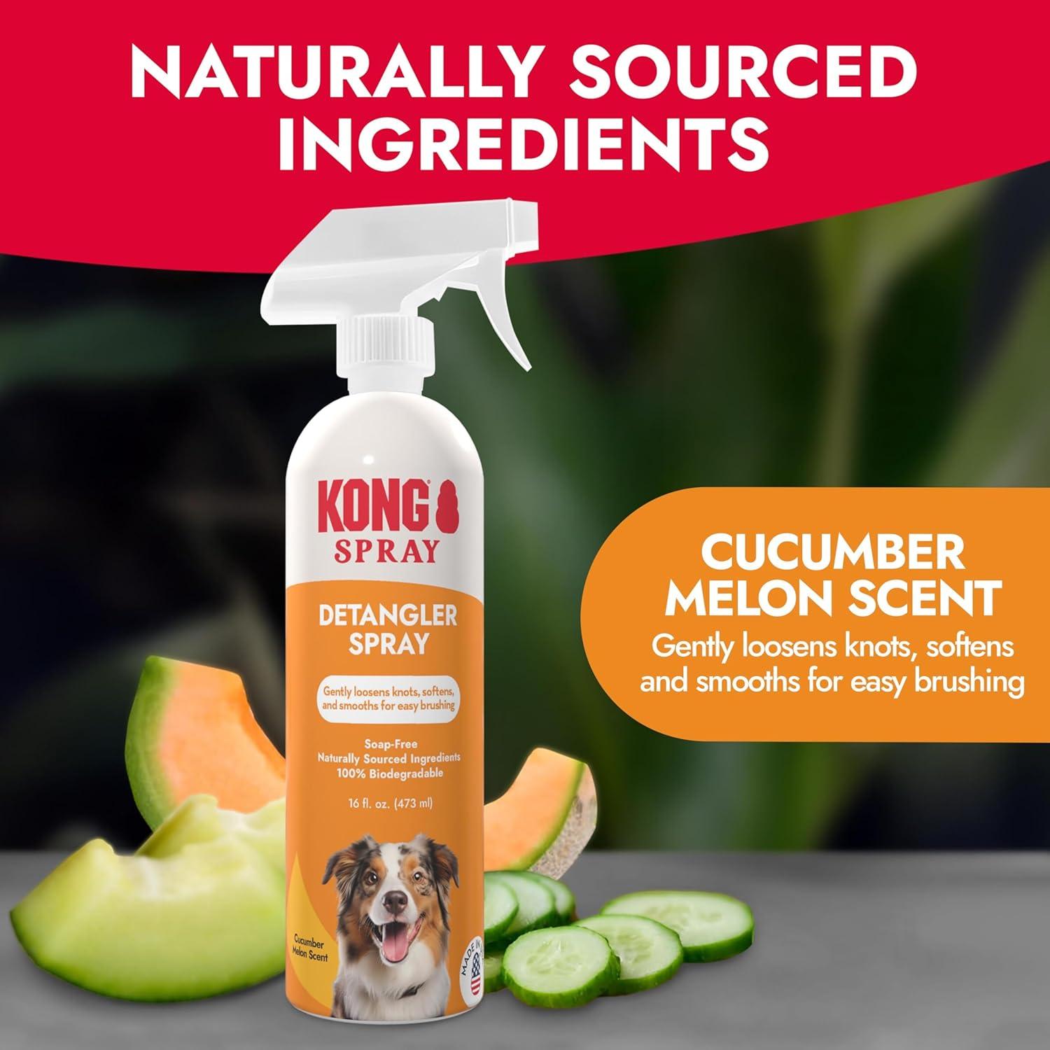 KONG Spray Desenredante para Perros 473 ml - Aroma Melón