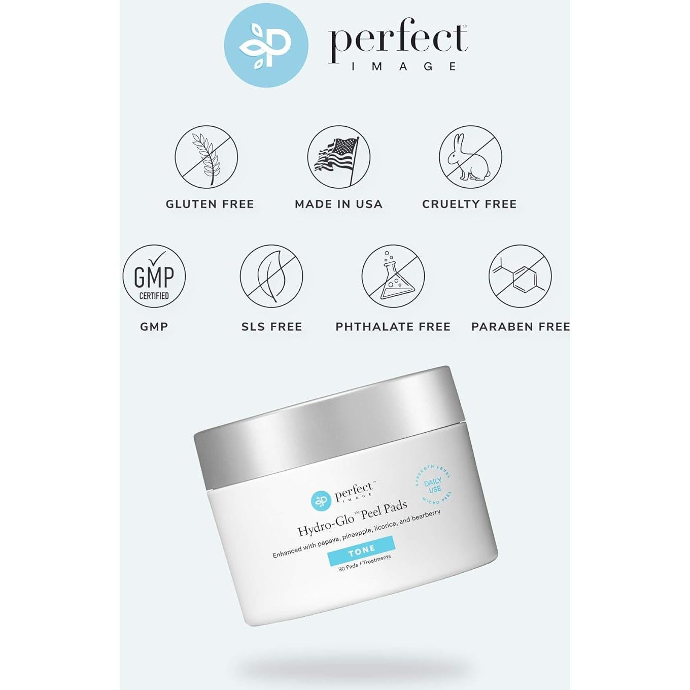 Pads de Peeling Hydro-Glo Perfect Image 10% Fuerza 189g