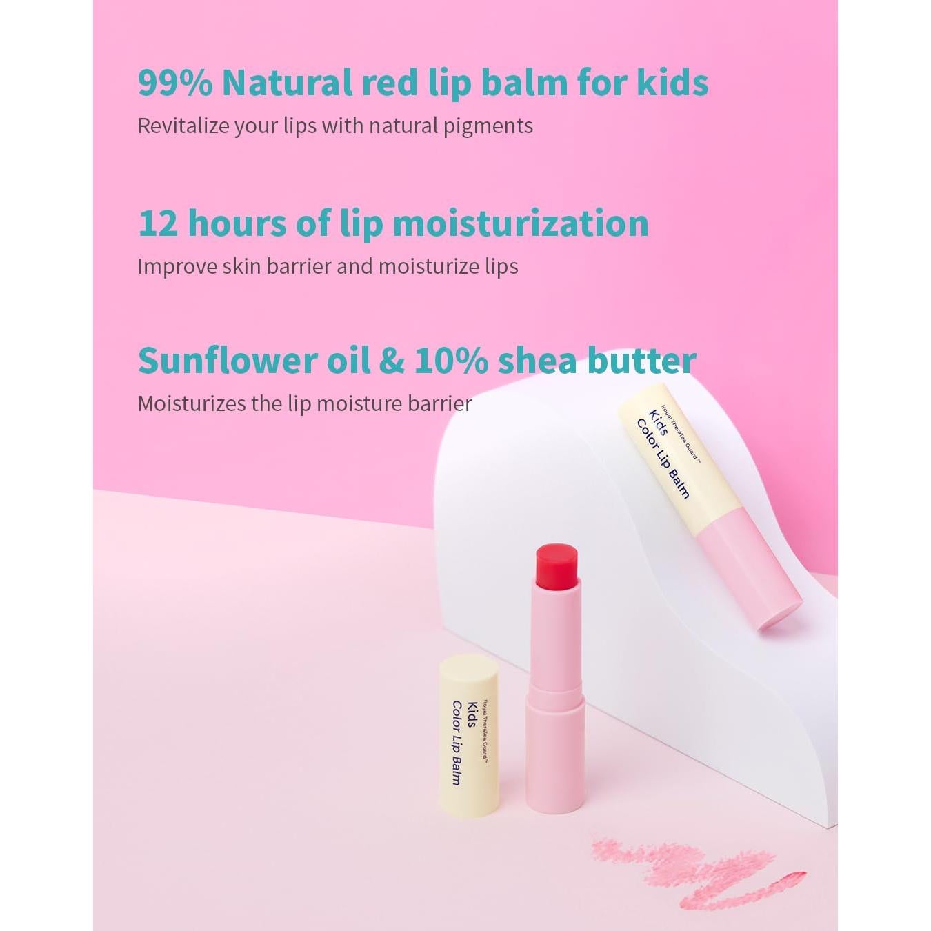 Bálsamo Labial Colorido GOONGBE para Niños - Tinte Rojo Natural 2.83g