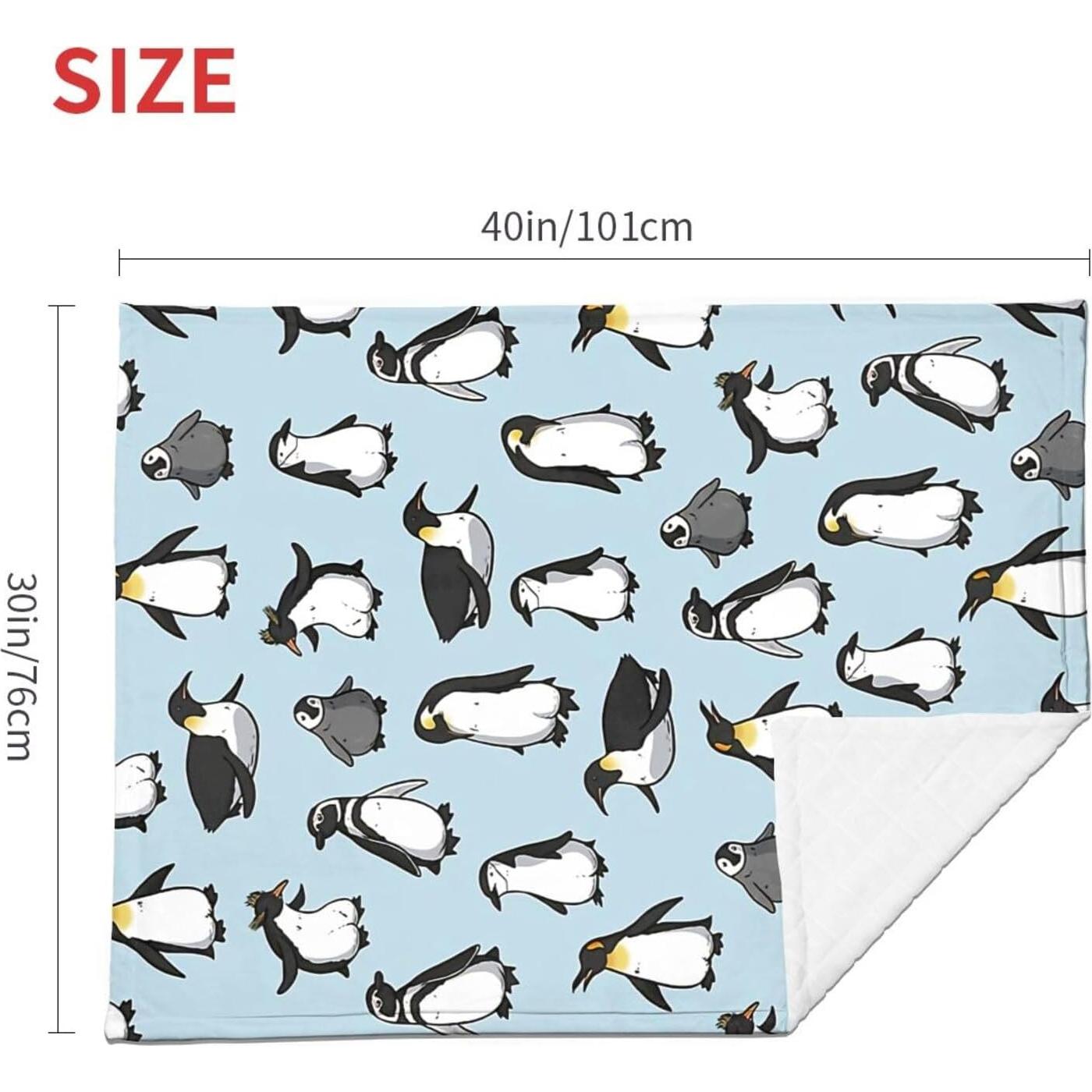 Manta de Recepción ZIAYQWP Pingüino Lindo 76x102 cm Suave