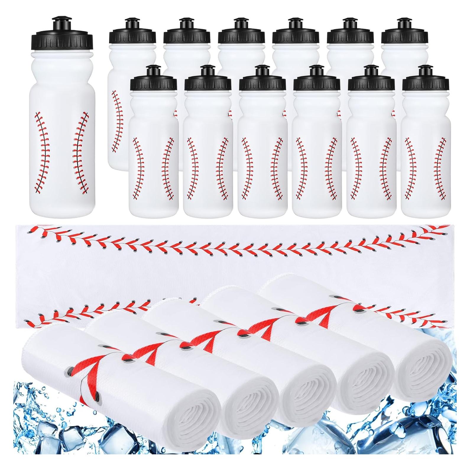 24 Piezas Set Fiesta Deportiva HunnmingRe: 12 Botellas 600ml y 12 Toallas 101x30cm