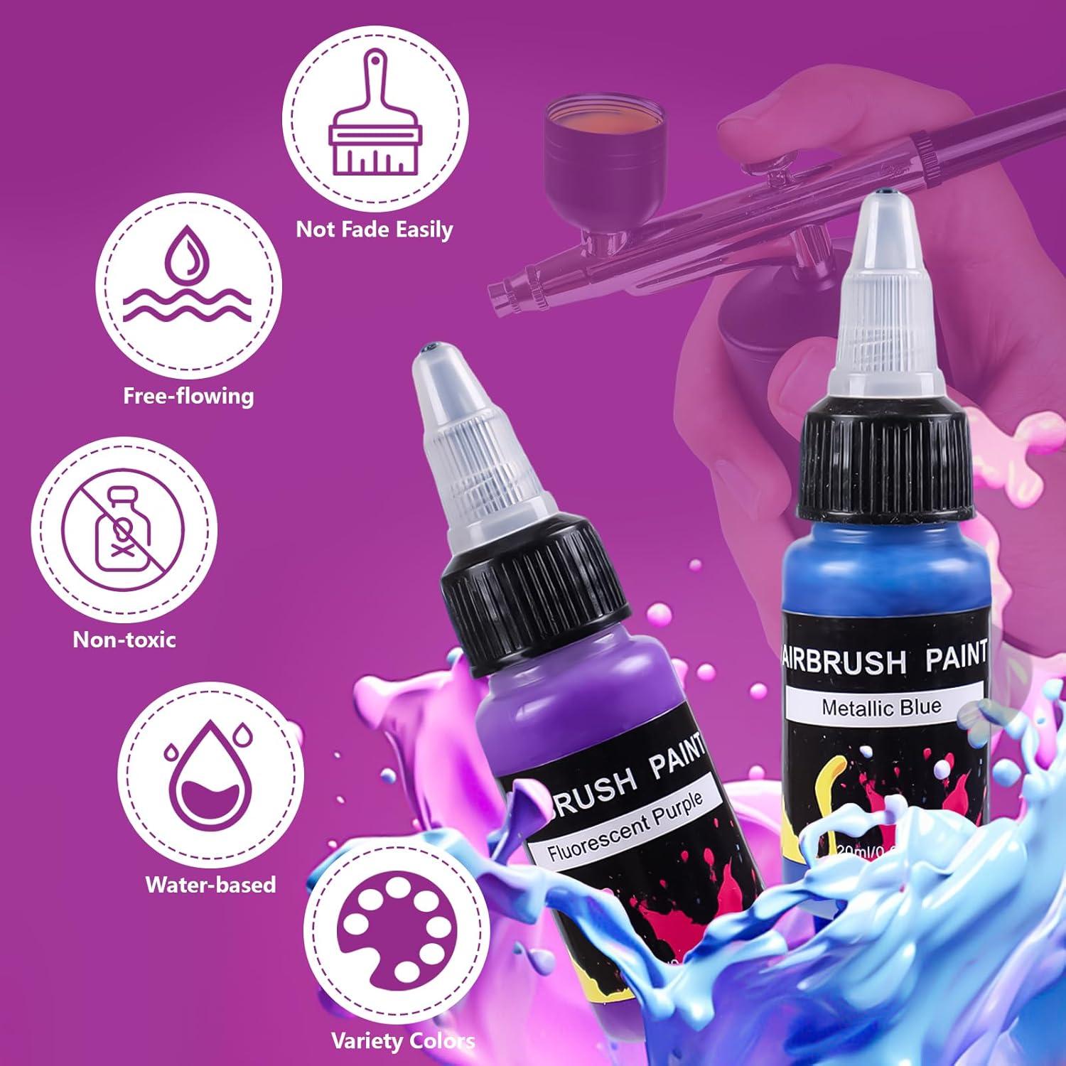 Juego de Pintura Aerográfica 24 Colores BLESTALIDO 20ml