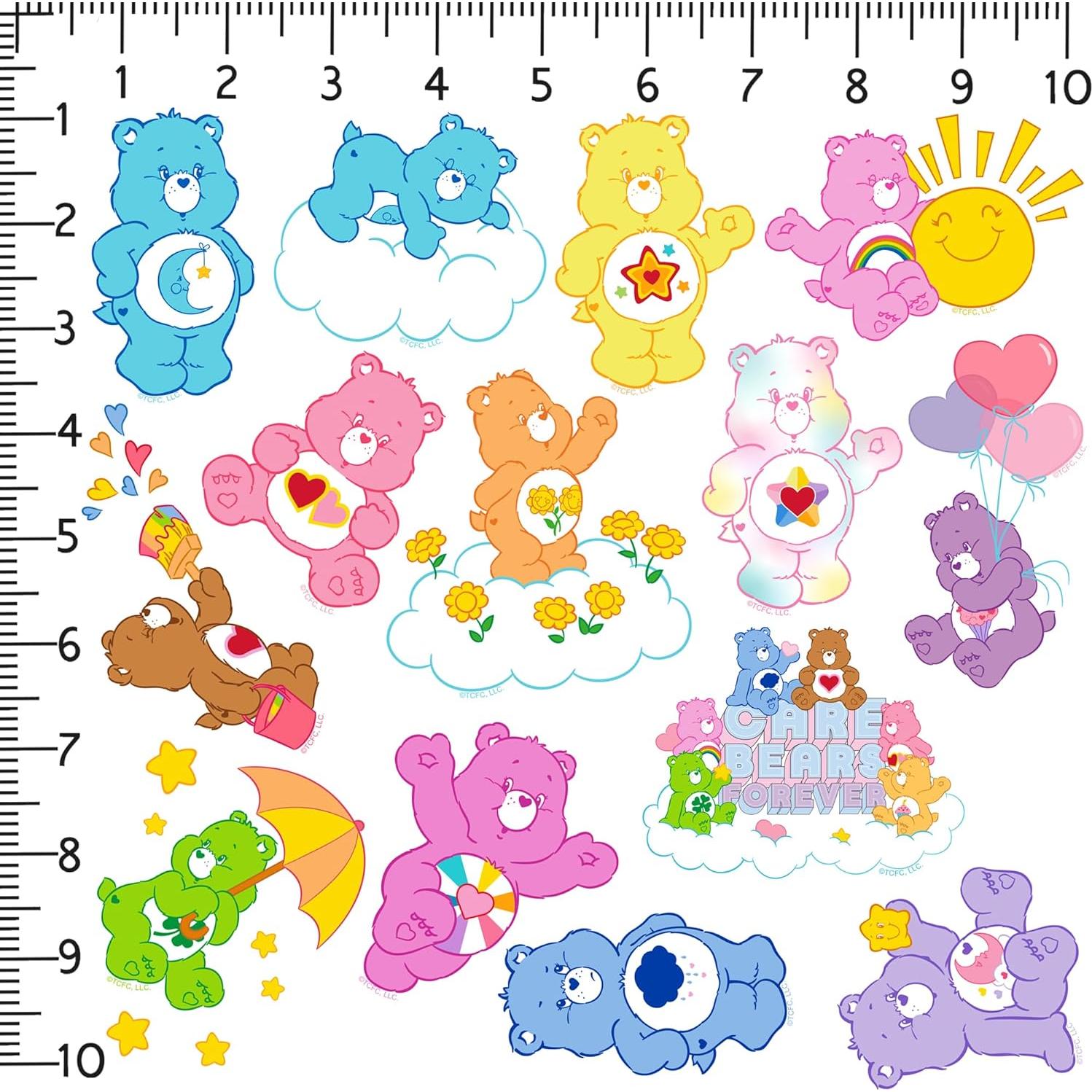 Paquete de 50 Stickers Vinilo Care Bears - Resistente al Agua