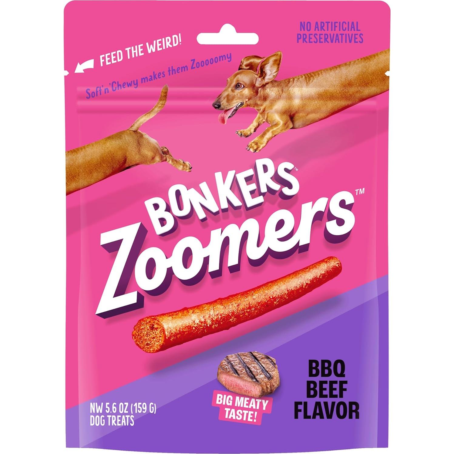 Galletas para Perros Bonkers Zoomers Sabor Carne BBQ 159g x6