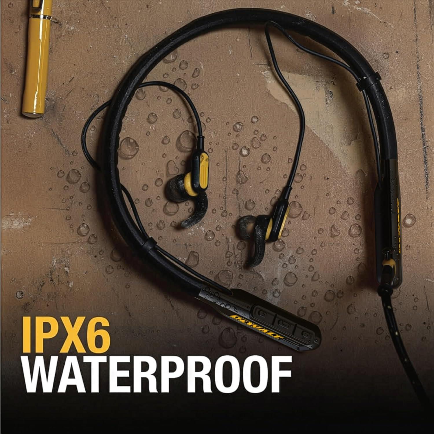 Auriculares Bluetooth DEWALT Jobsite Pro Cuello Negro 30H
