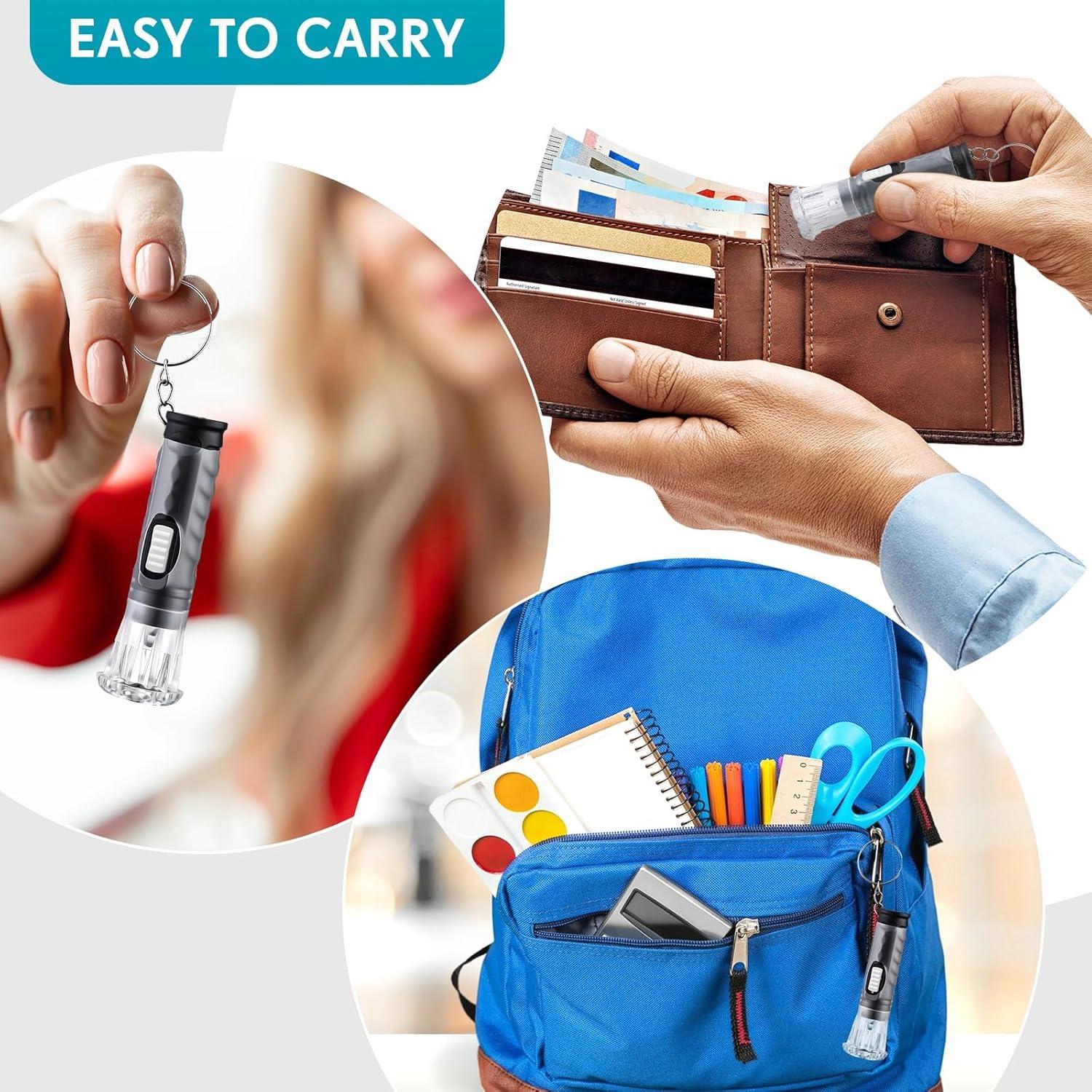 Juego de 150 Mini Linternas Llavero Jexine LED Negro