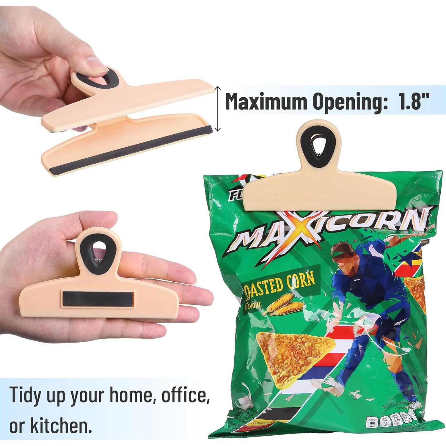 Clips Magnéticos para Bolsas Mr. Pen, Paquete de 4, 12.7 cm, Alta Resistencia